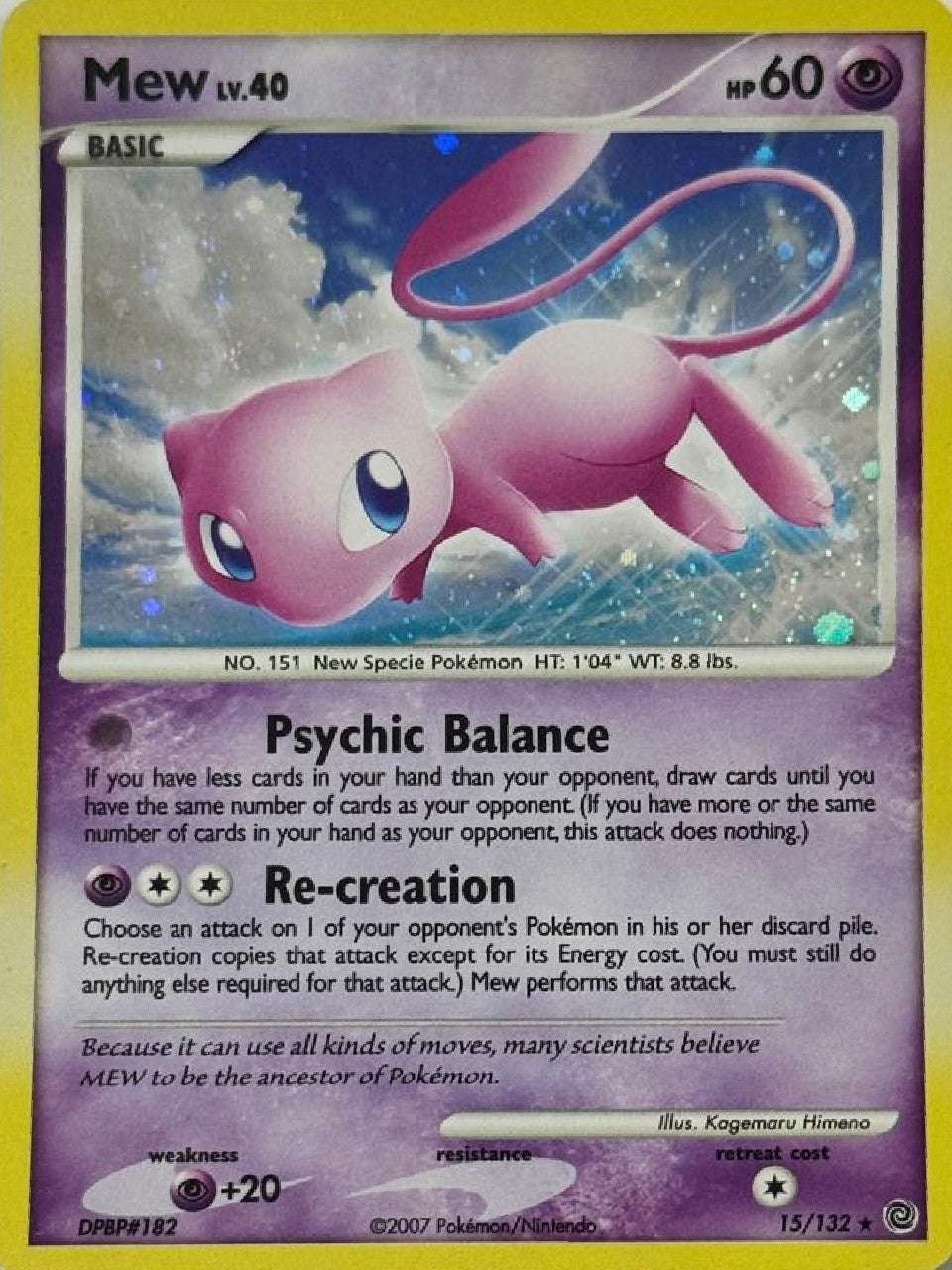 Pokémon Tcg Mew Lv.40 15/132 Holo