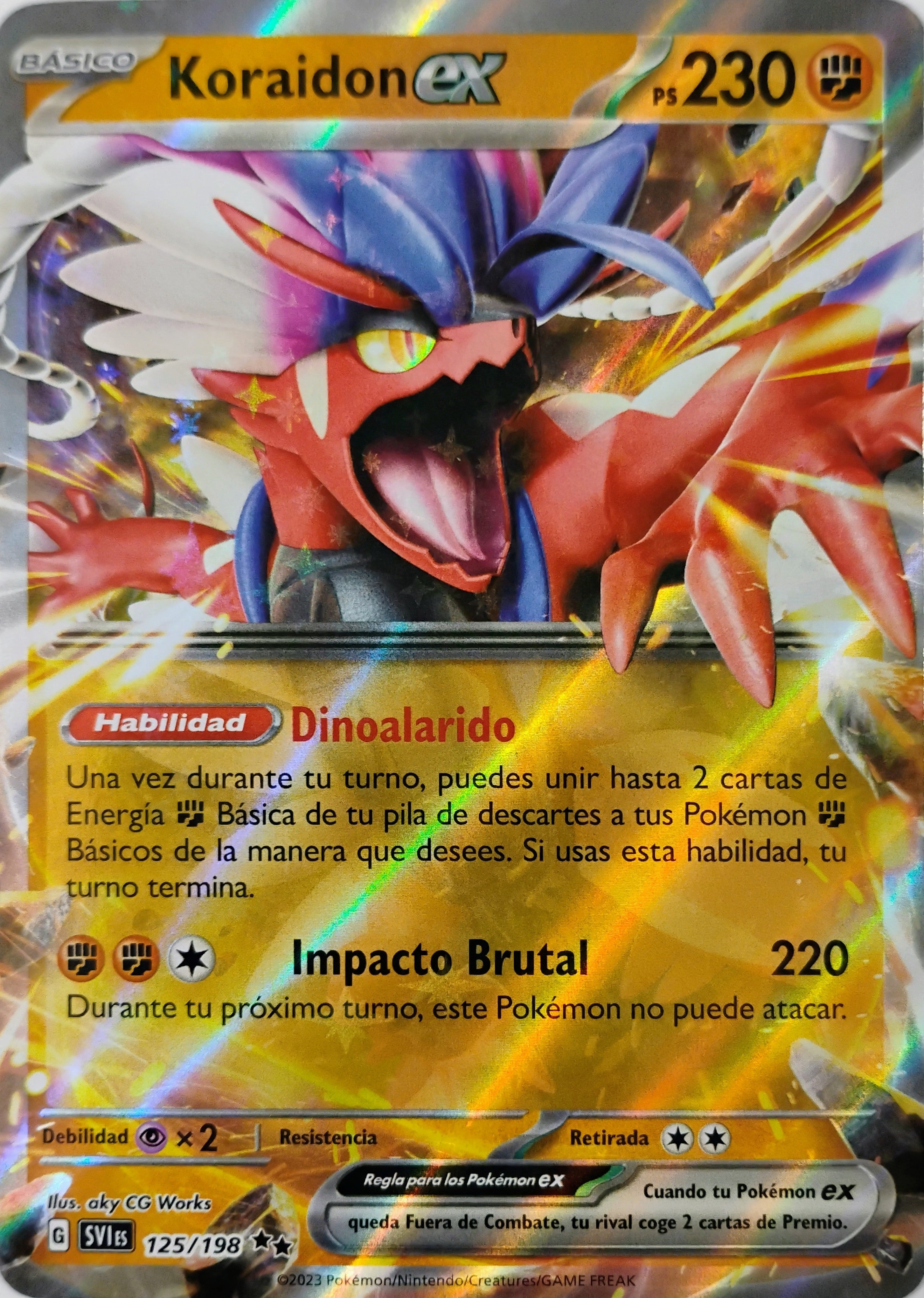 Pokémon tcg Koraidon Ex 125/198 (Español)