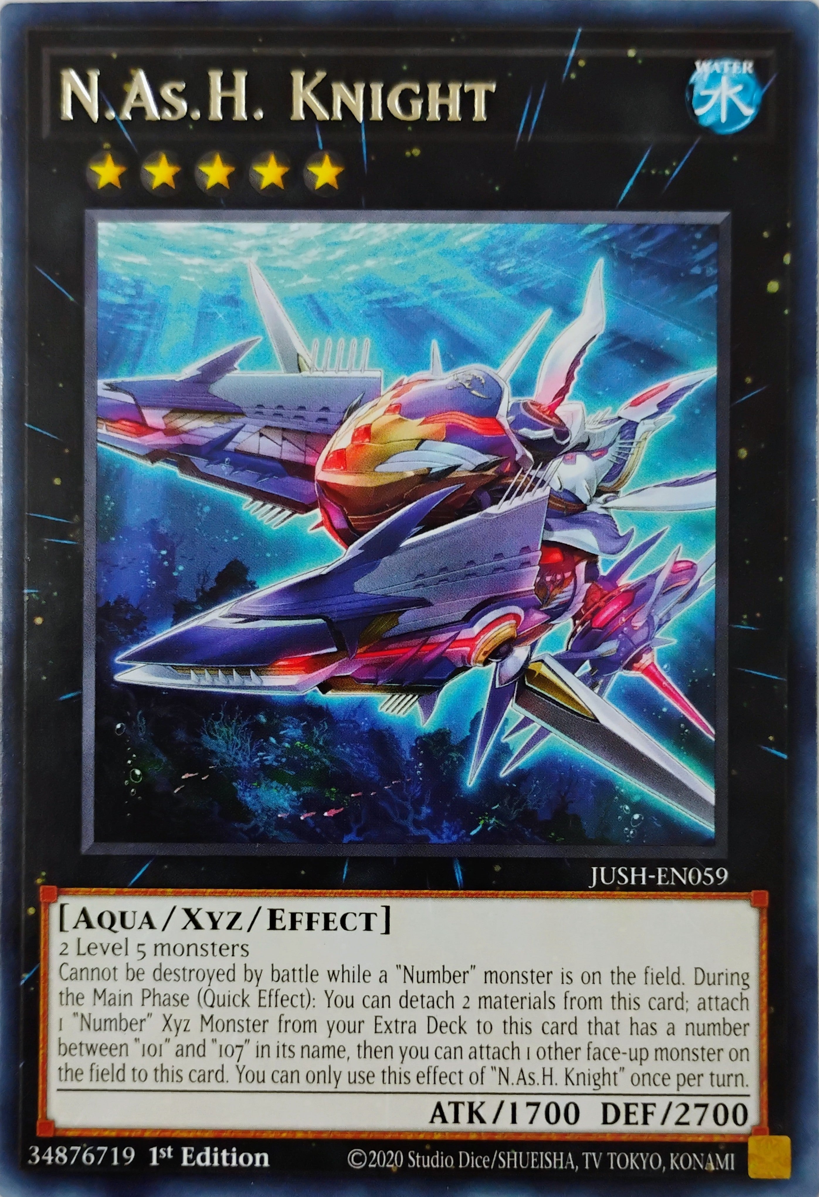 Yugioh! N.As.H. Knight Jush-en059 1st Edition Rara