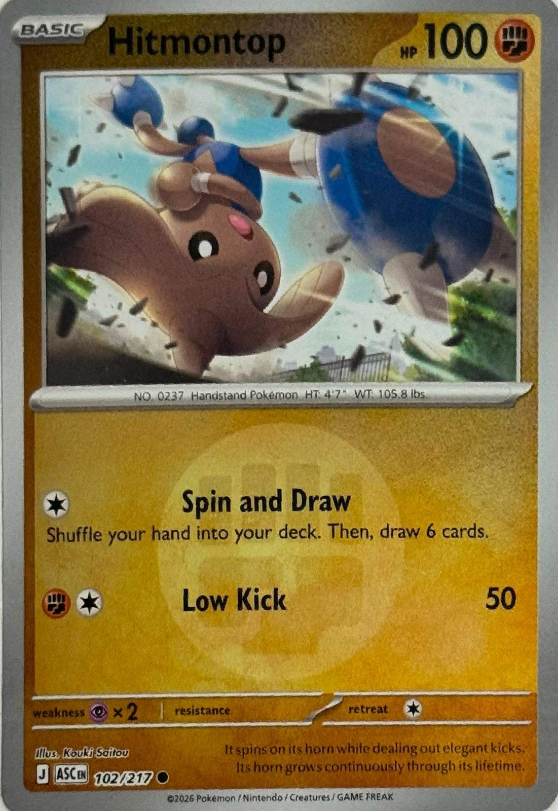 Pokémon Tcg Hitmontop 102/217 (Energy Símbol)