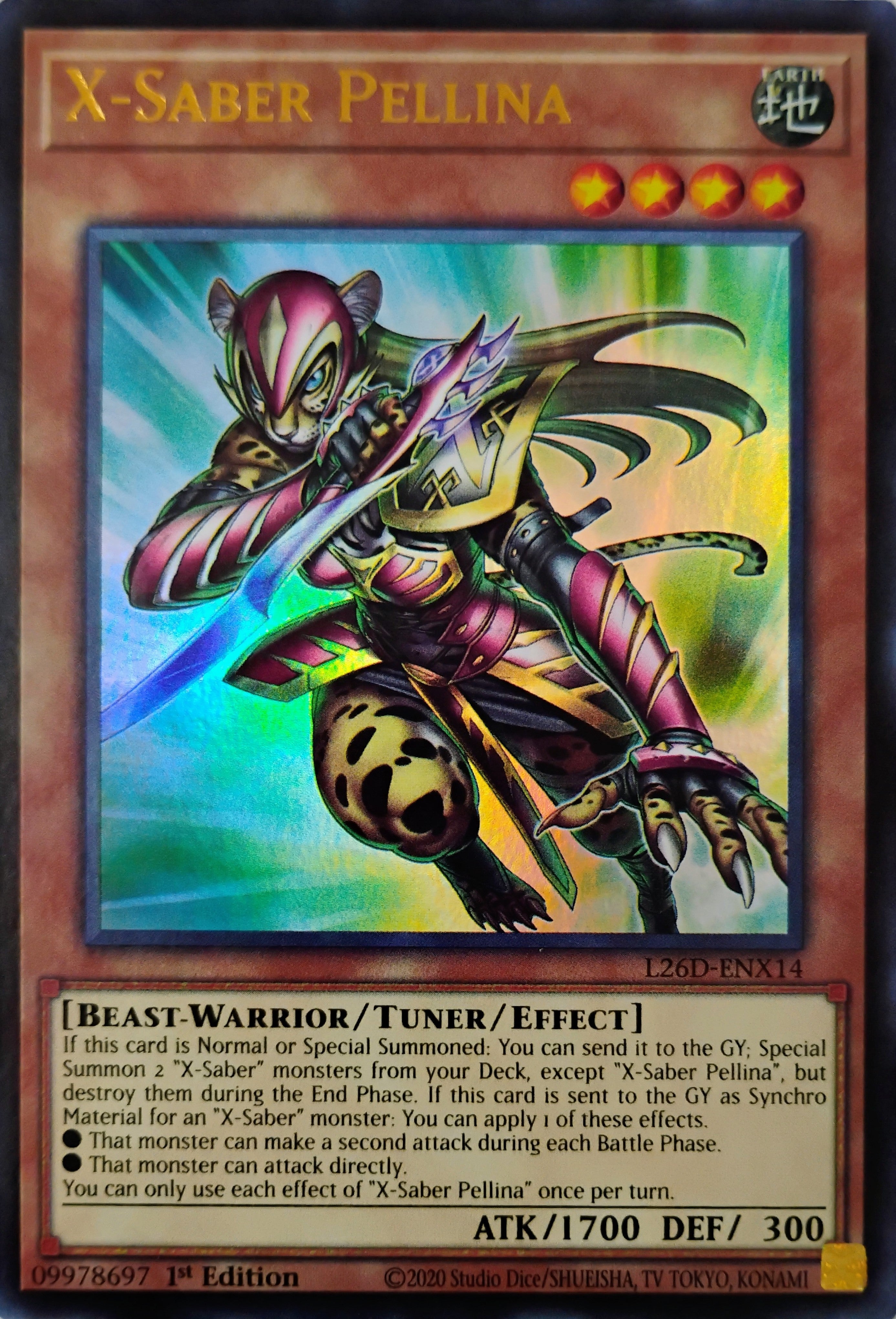 Yugioh! X-Saber Pellina L26D-ENX14 Ultra Rare