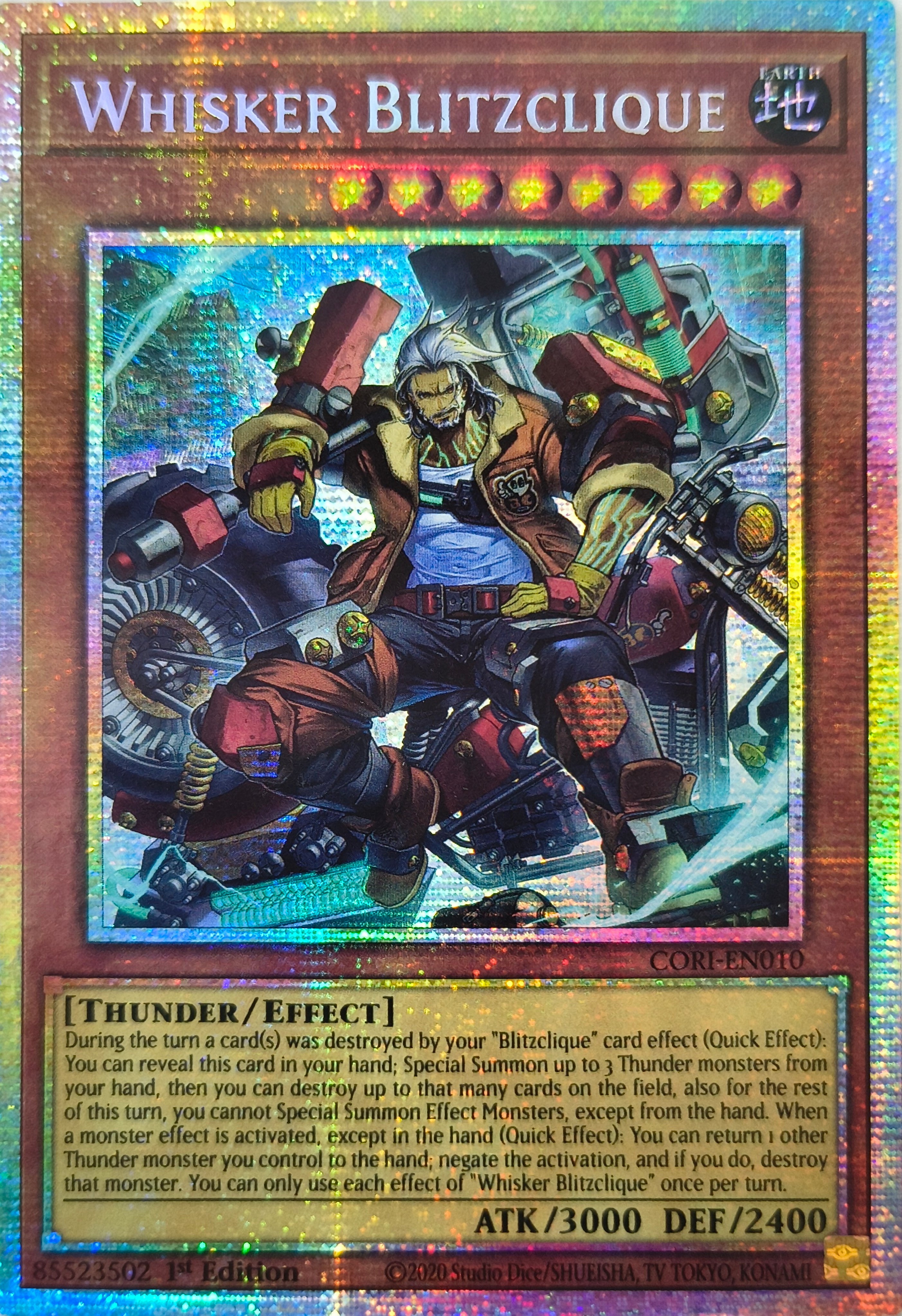 Yugioh! Whisker Blitzclique Cori-en010 1st edition Starlight Rare