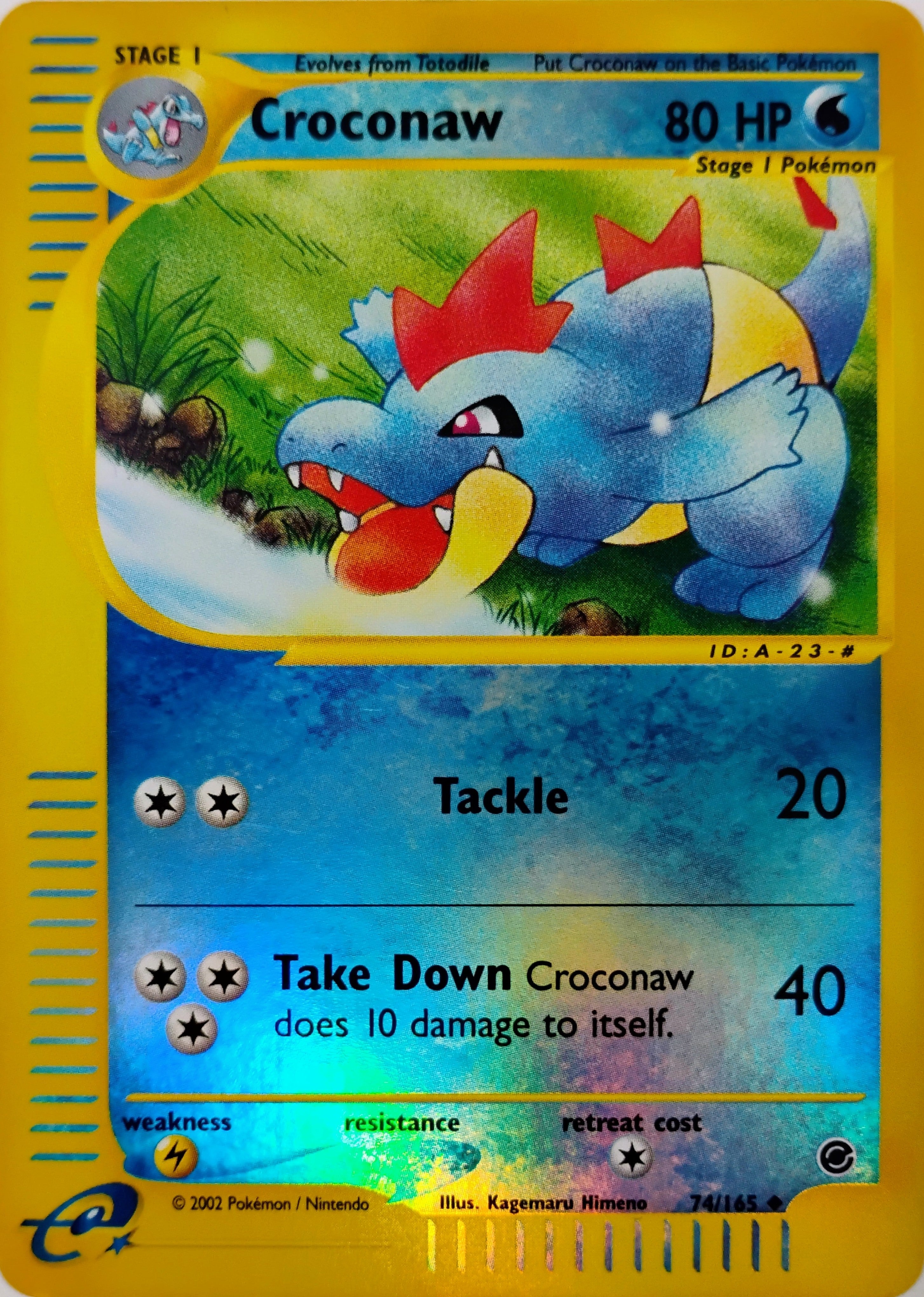 Pokémon tcg Croconaw 74/165 Reverse