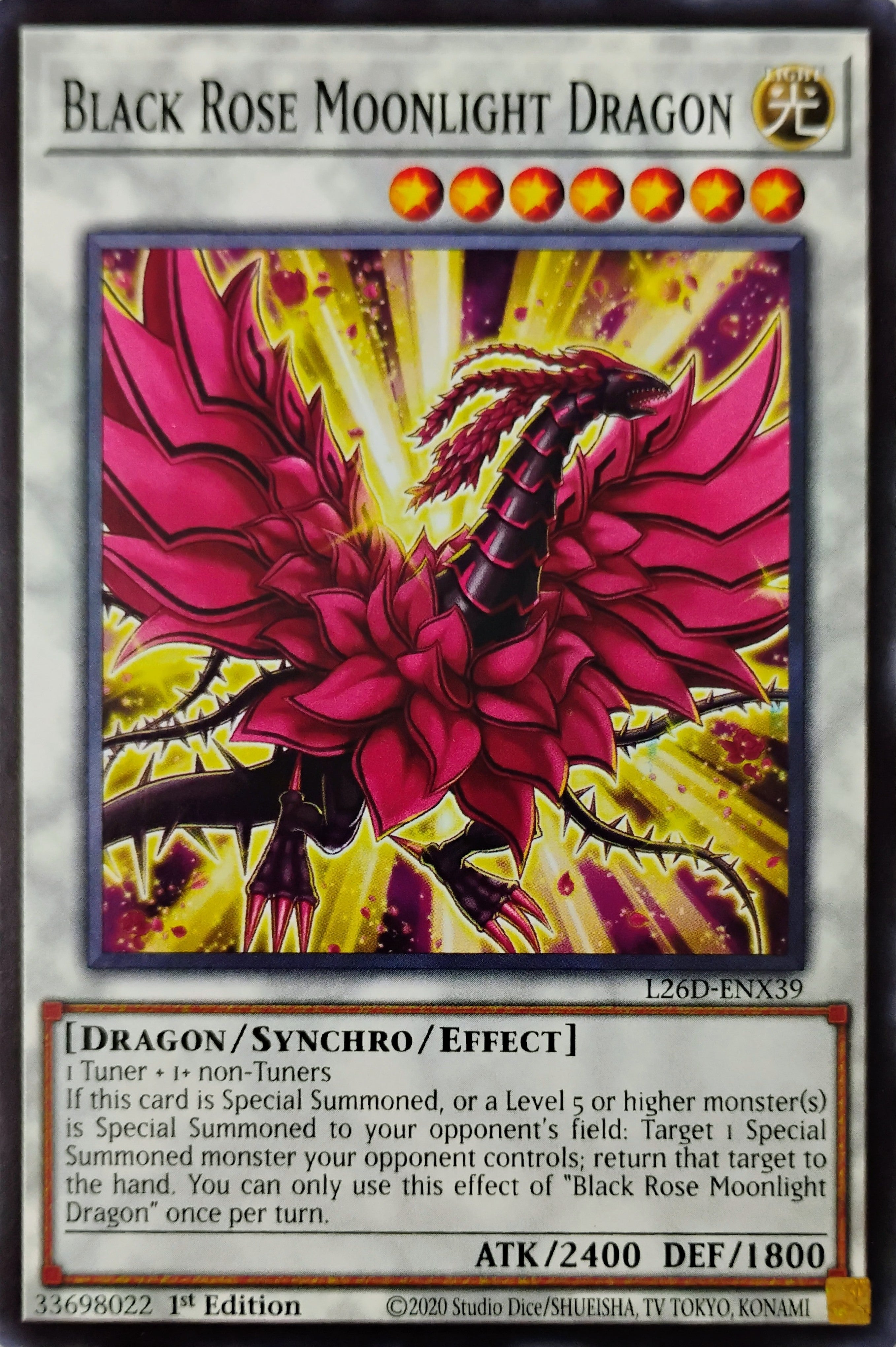 Yugioh! Black Rose Moonlight Dragon L26D-ENX39 1st edition