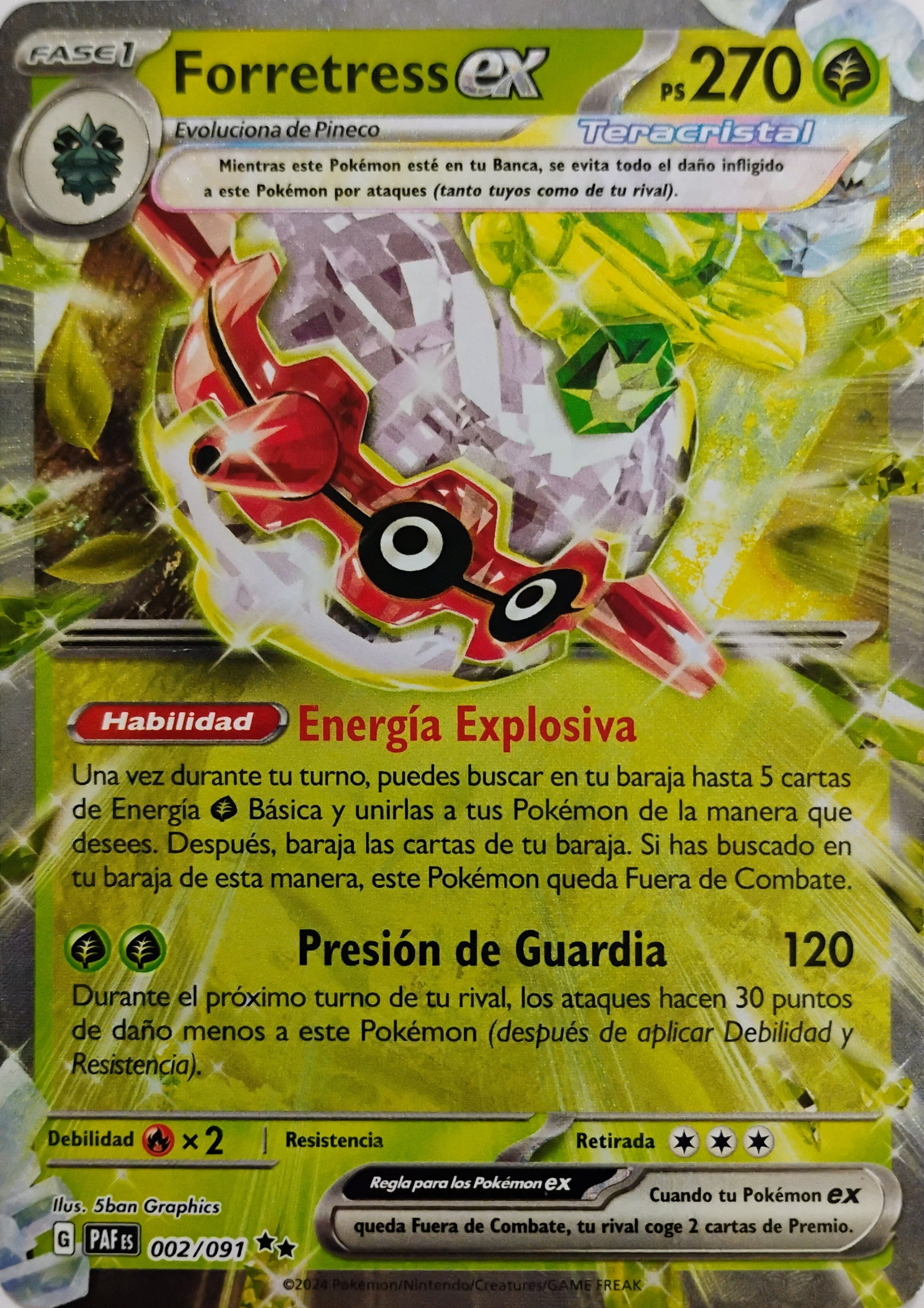 Pokémon tcg Forretress Ex 002/091 (Español)