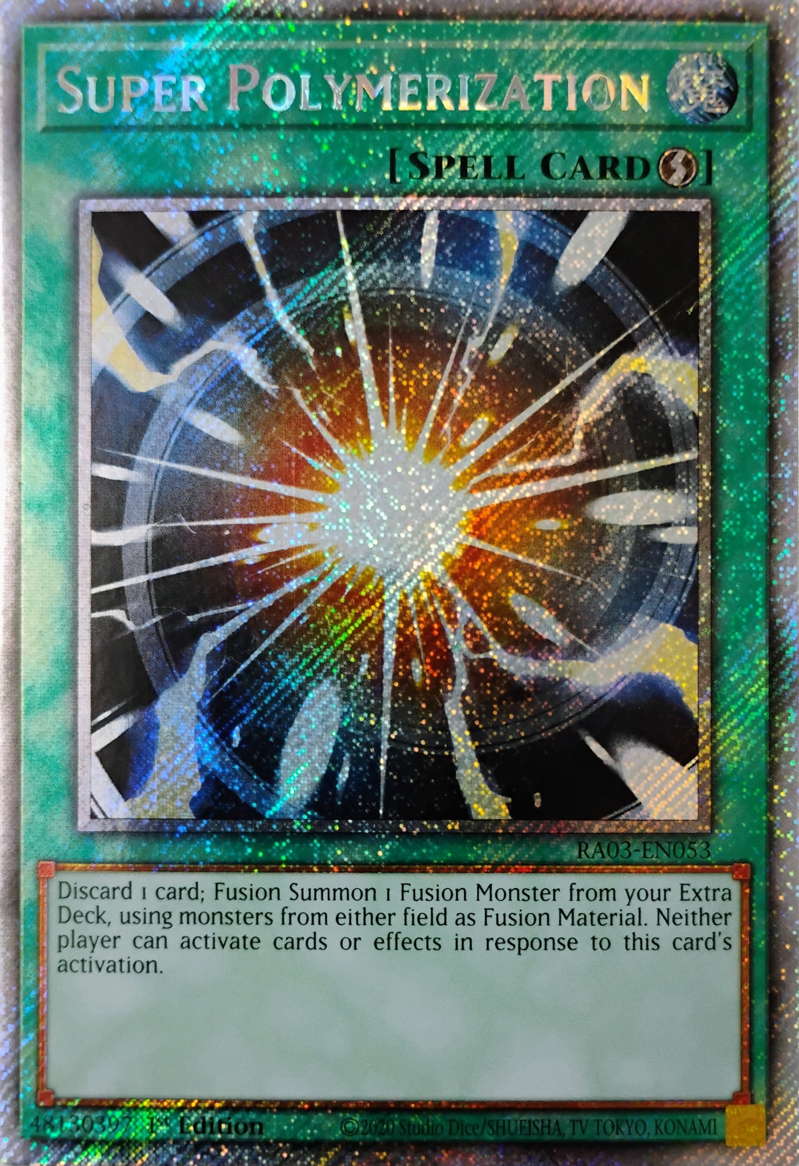 Yugioh! Super Polymerization Ra03-en053 Platinum