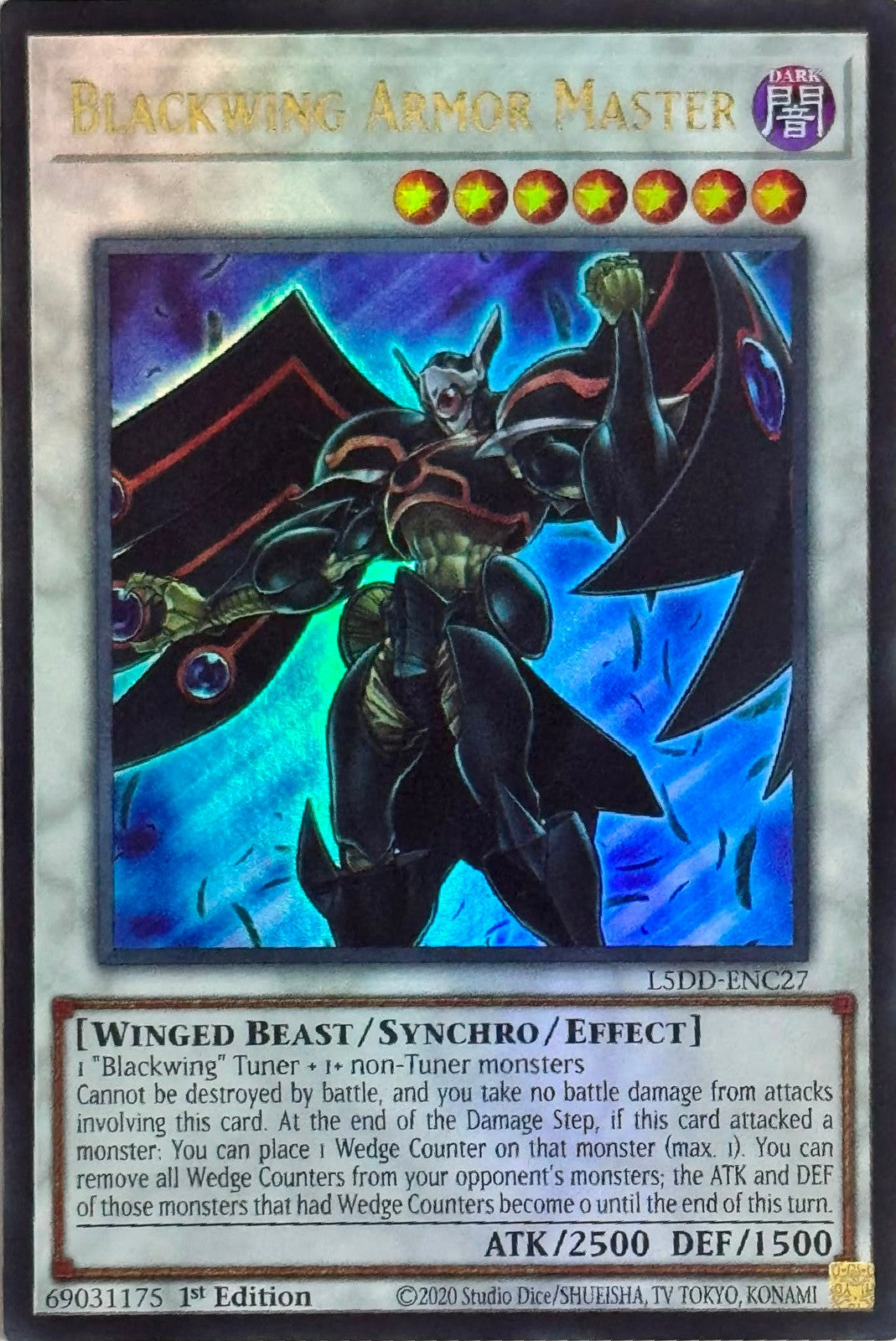 Yugioh! Blackwing Armor Master L5DD-ENC27 1st Edition Ultra