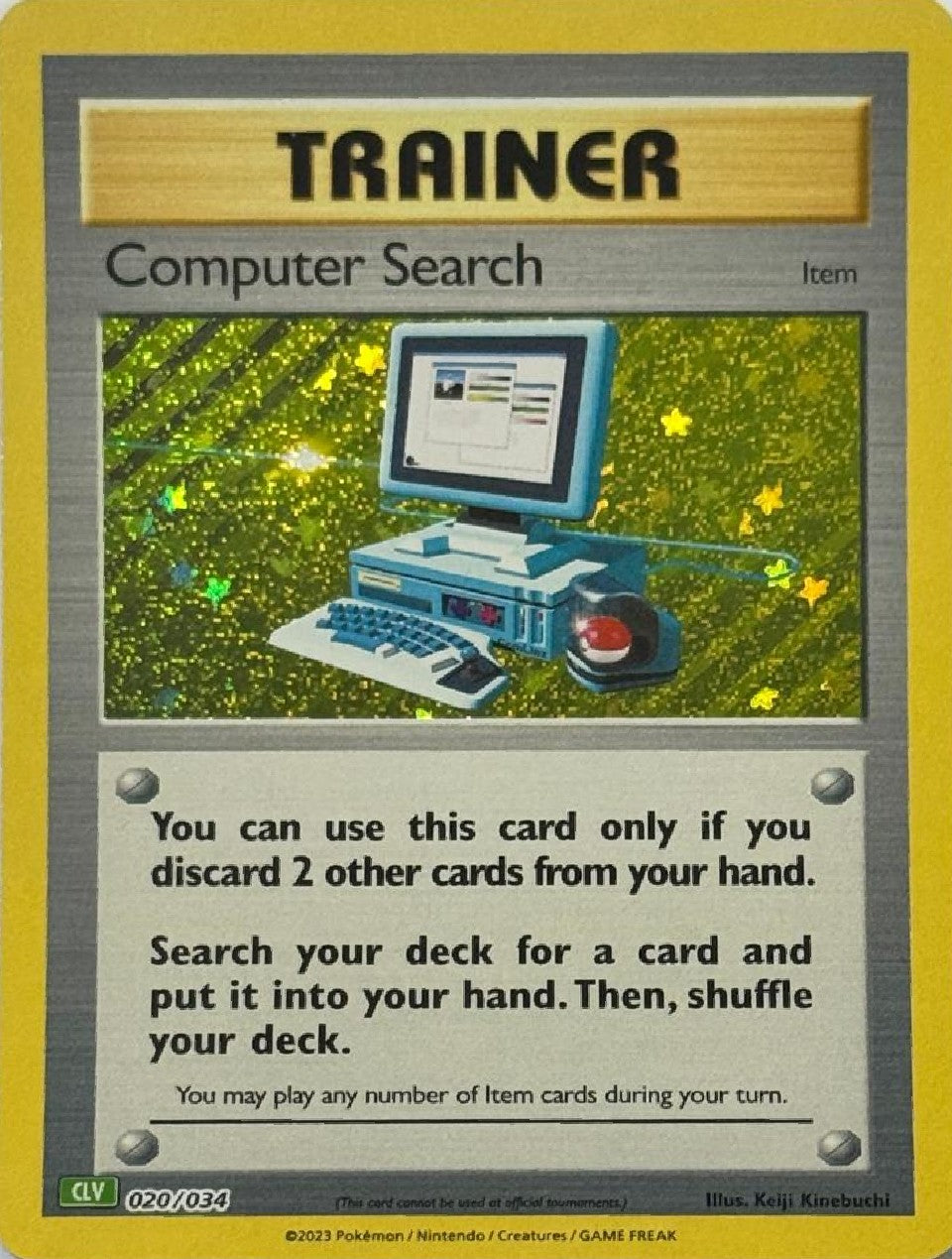 Pokémon Tcg Computer Search 020/034 (CLV) Holo