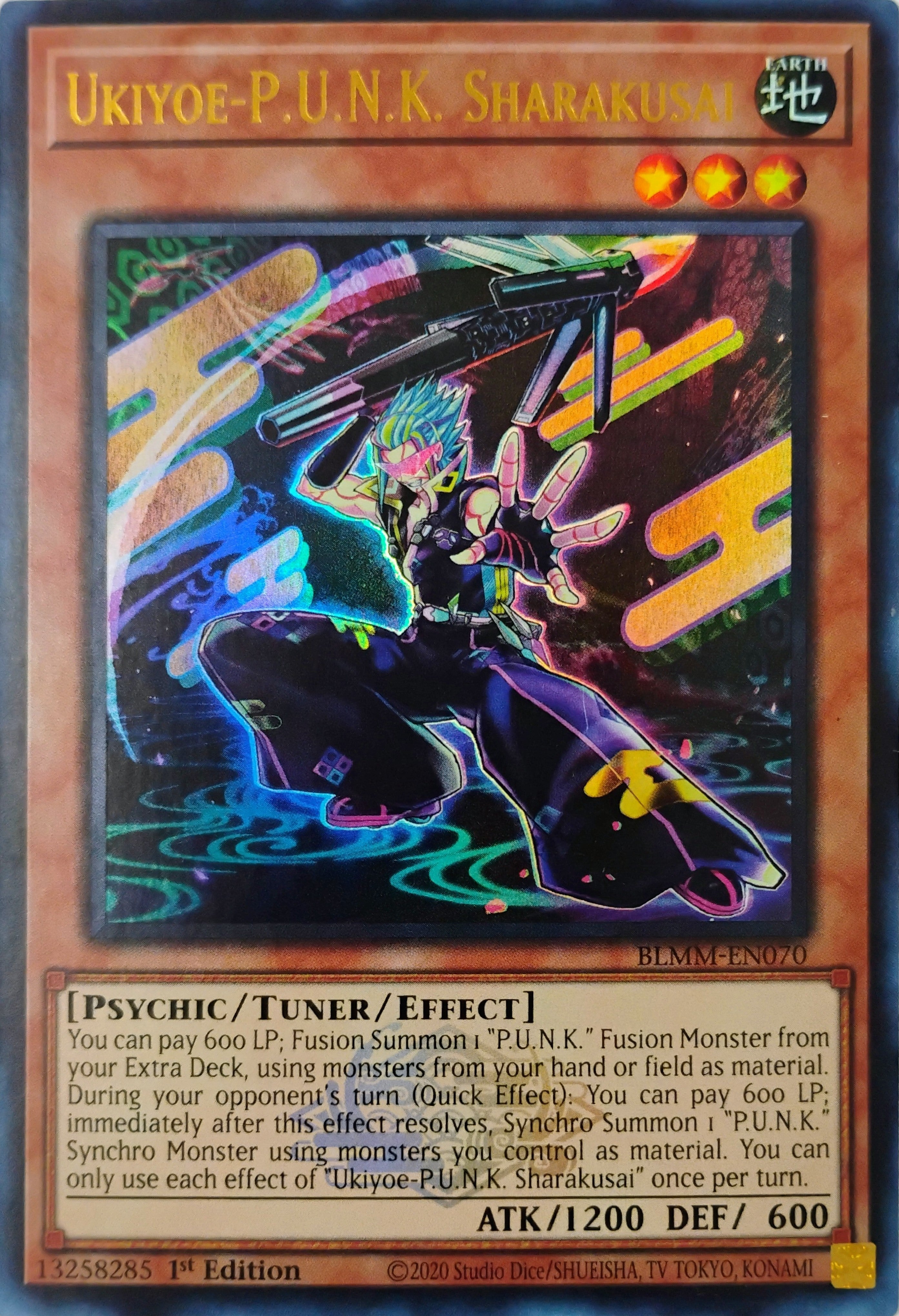 Yugioh! Ukiyoe-P.U.N.K Sharakusai Blmm-en070 1st edition Ultra Rare