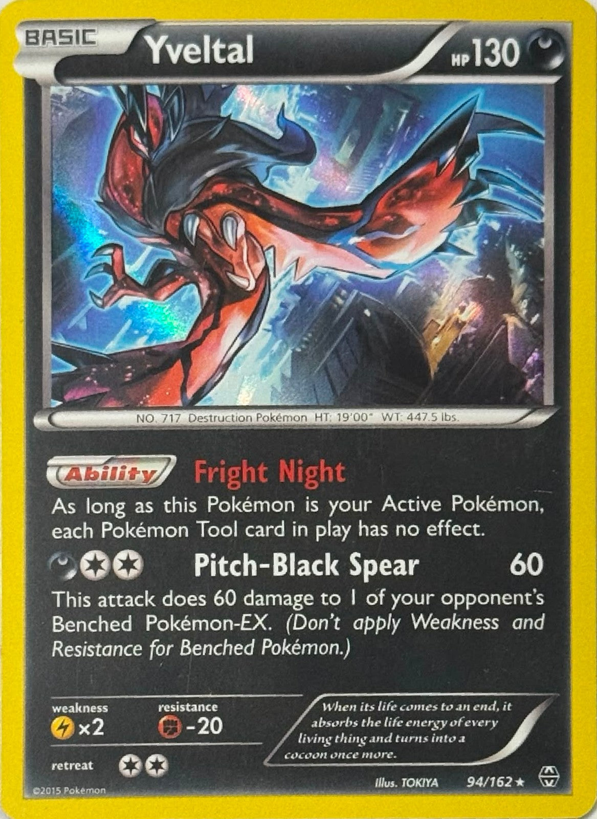 Pokémon Tcg Yveltal 94/162 Holo