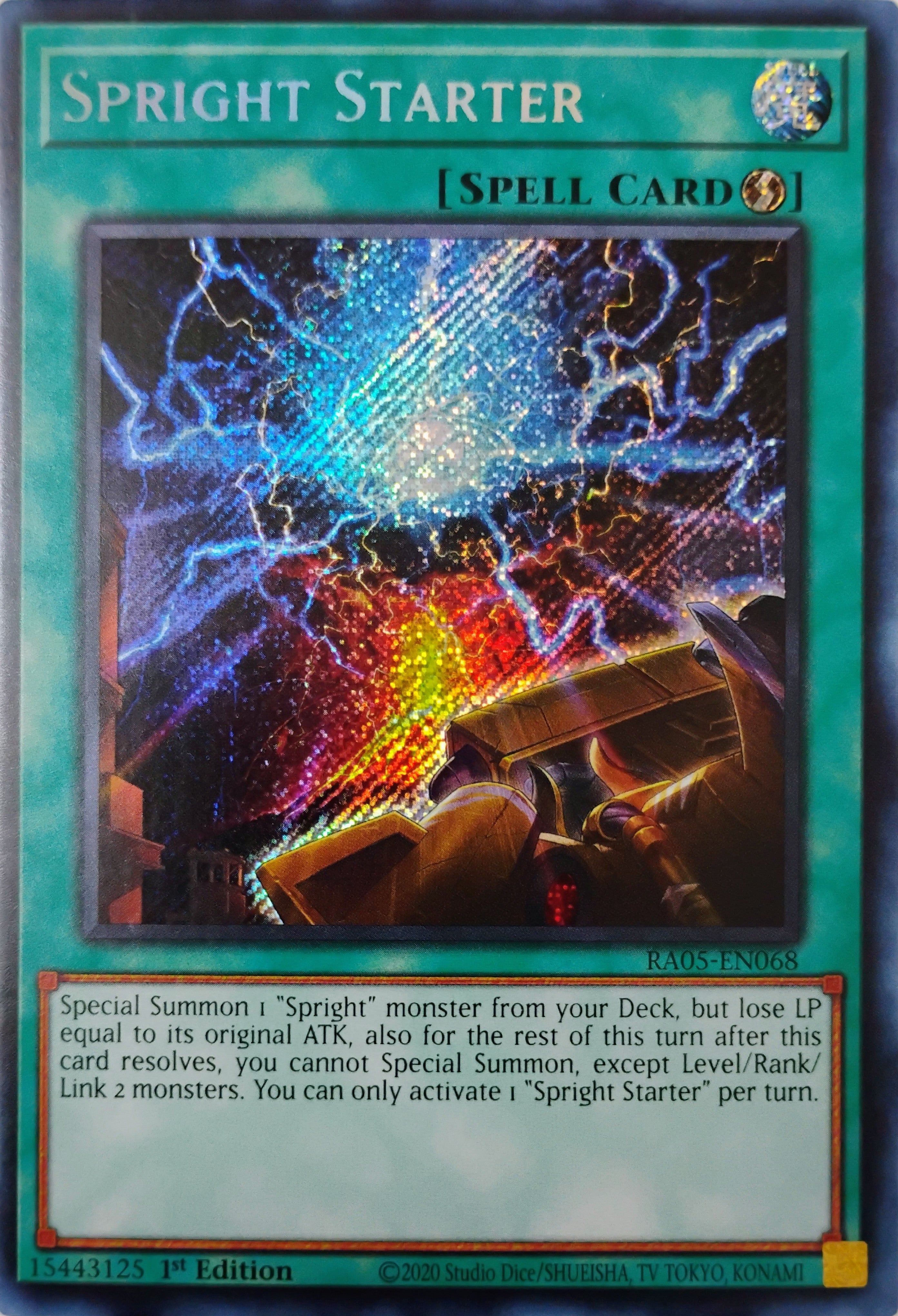 Yugioh! Spright Starter Ra05-en068 1st edition Secreta