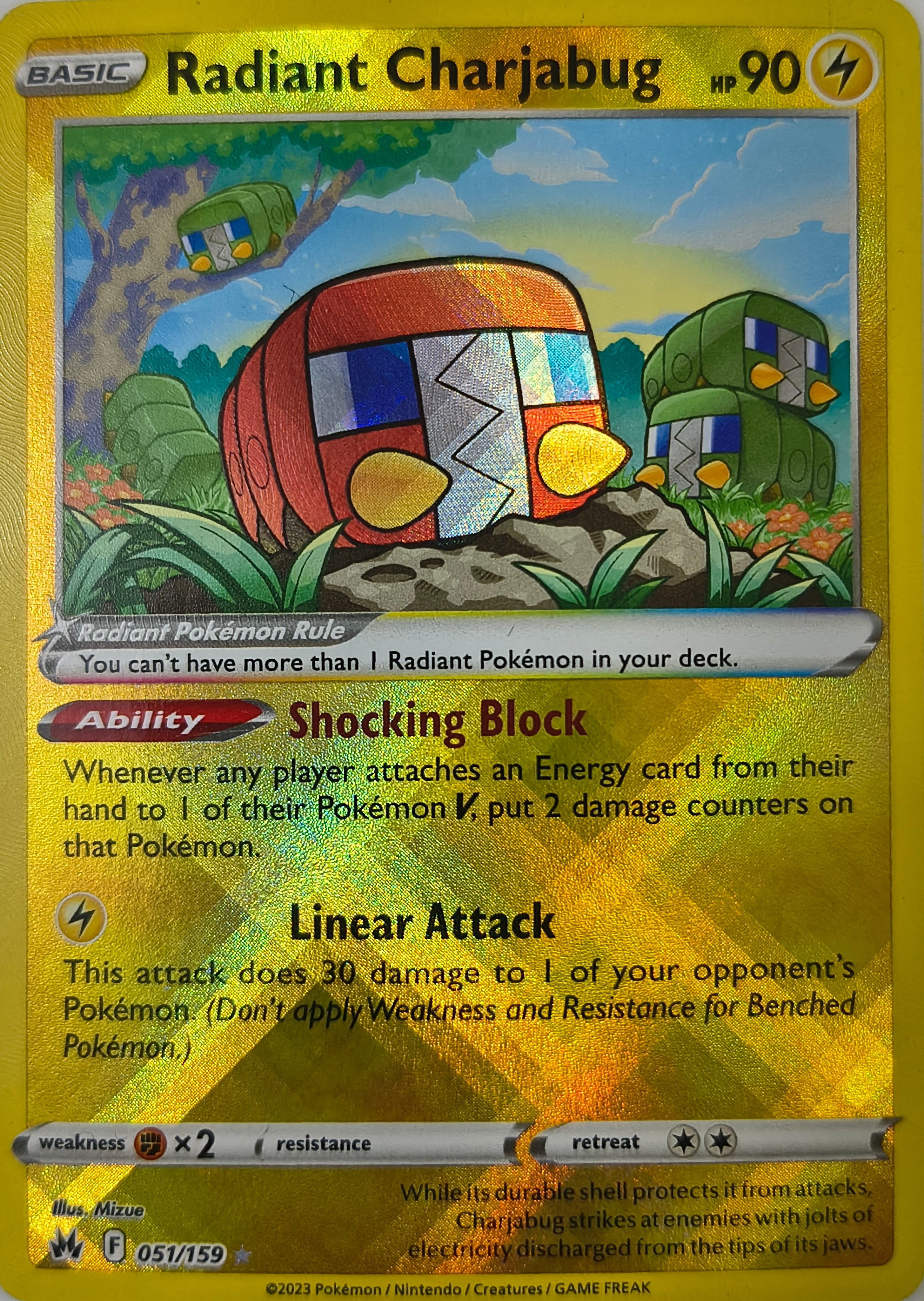 Pokémon tcg Radiant Charjabug 051/159