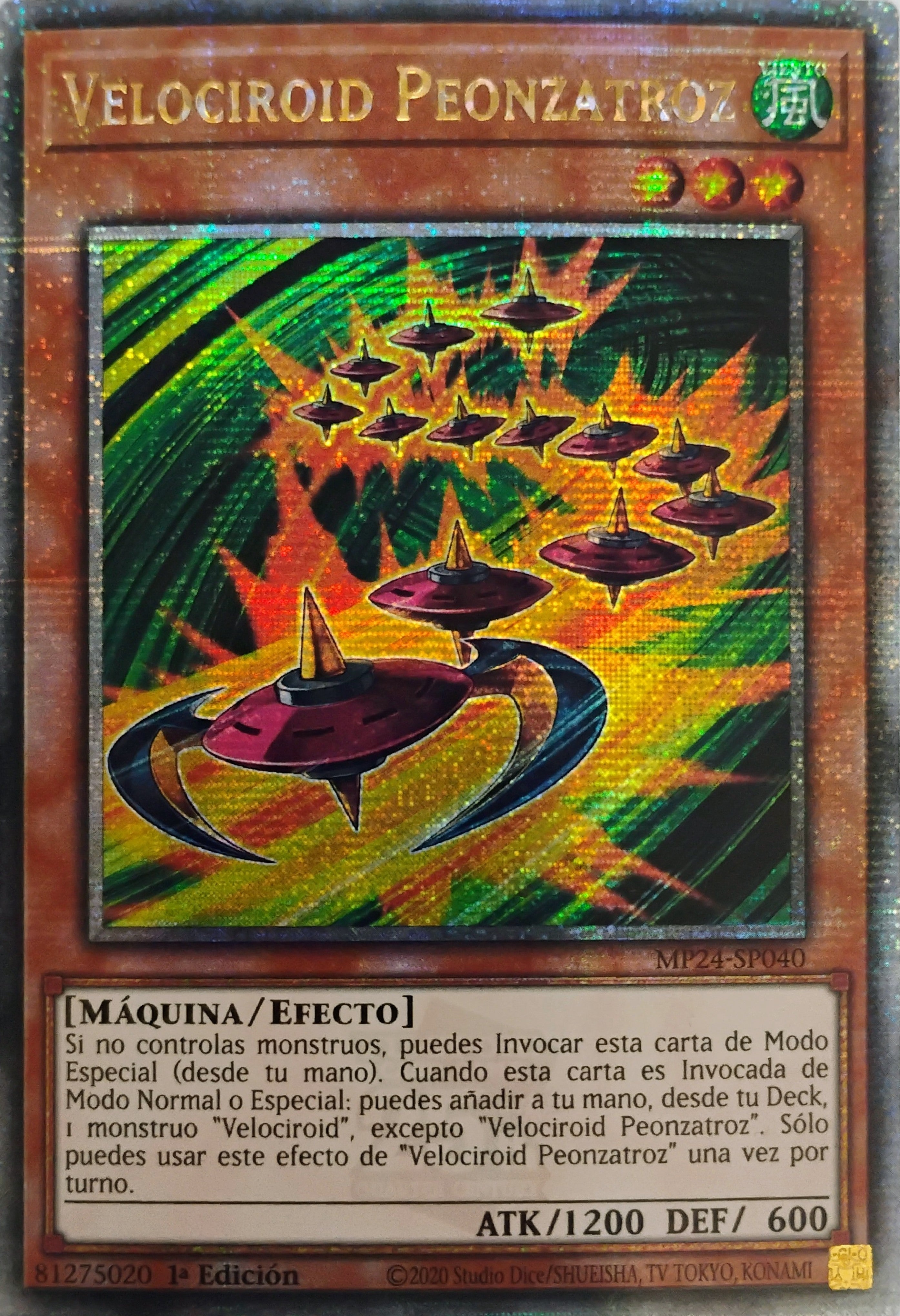 Yugioh! Velociroid Peonzatroz Mp24-sp040 Quarter Century