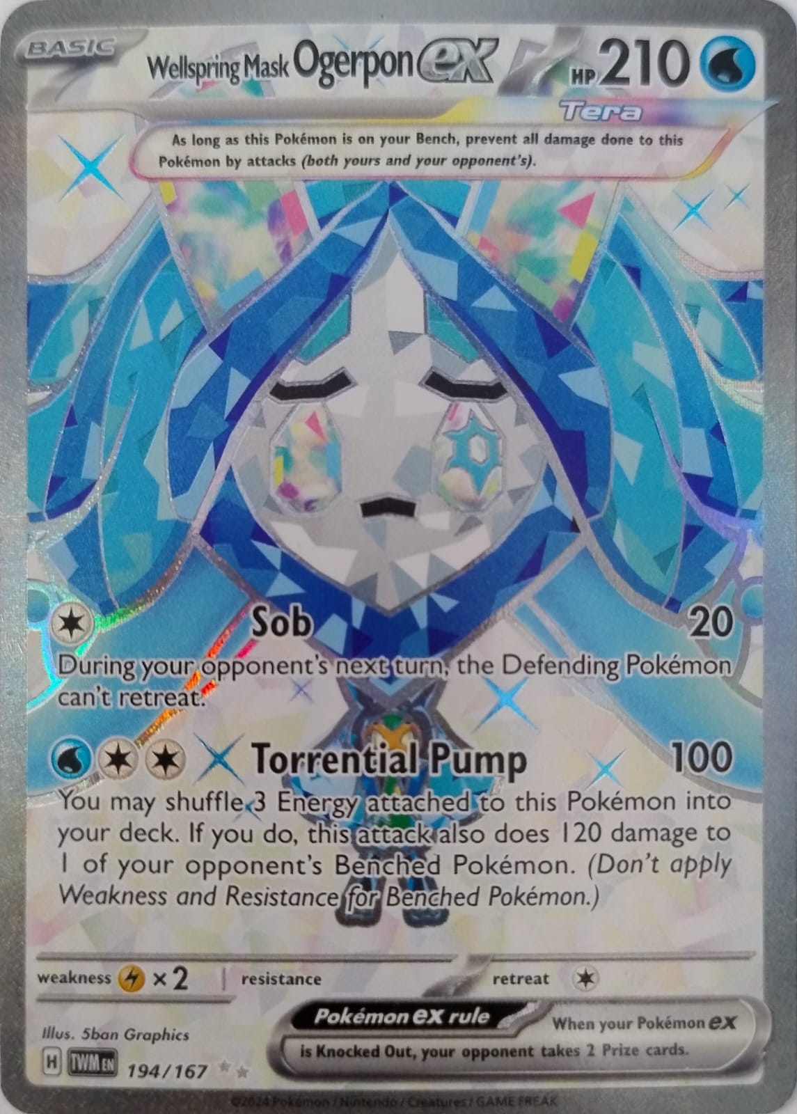 Pokémon tcg Wellspring Mask Ogerpon ex 194/167