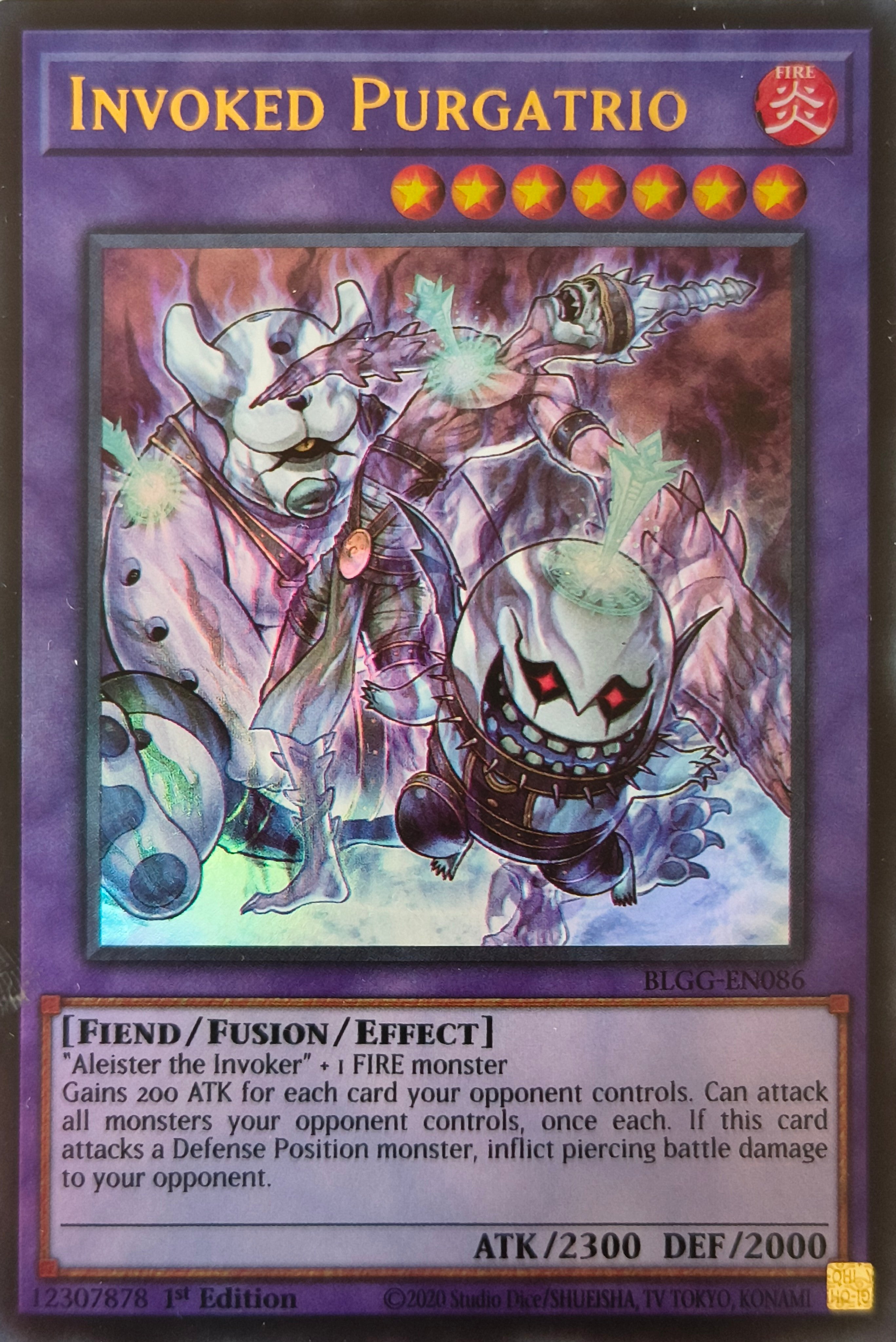 Yugioh! Invoked Purgatorio Blgg-en086 1st edition Ultra Rare