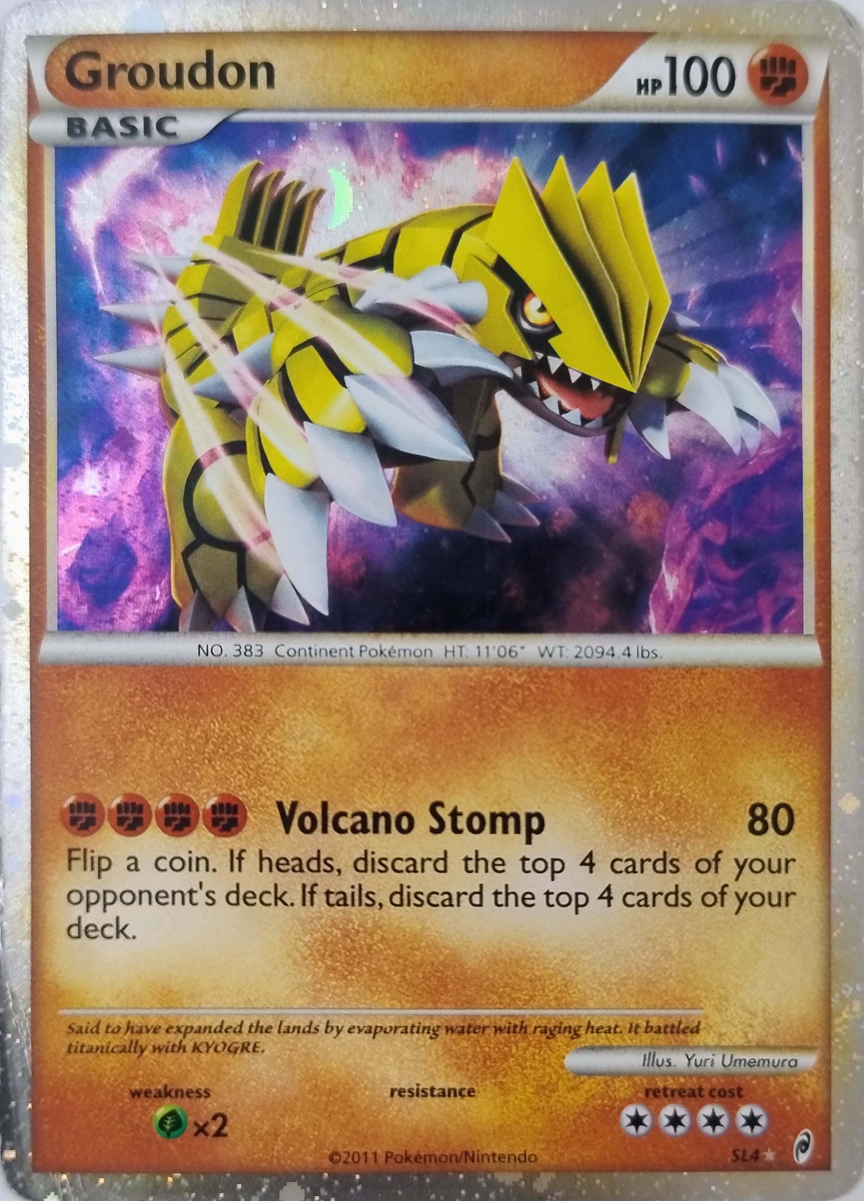 Pokemon Tcg Groudon Sl4 Holo (HP)