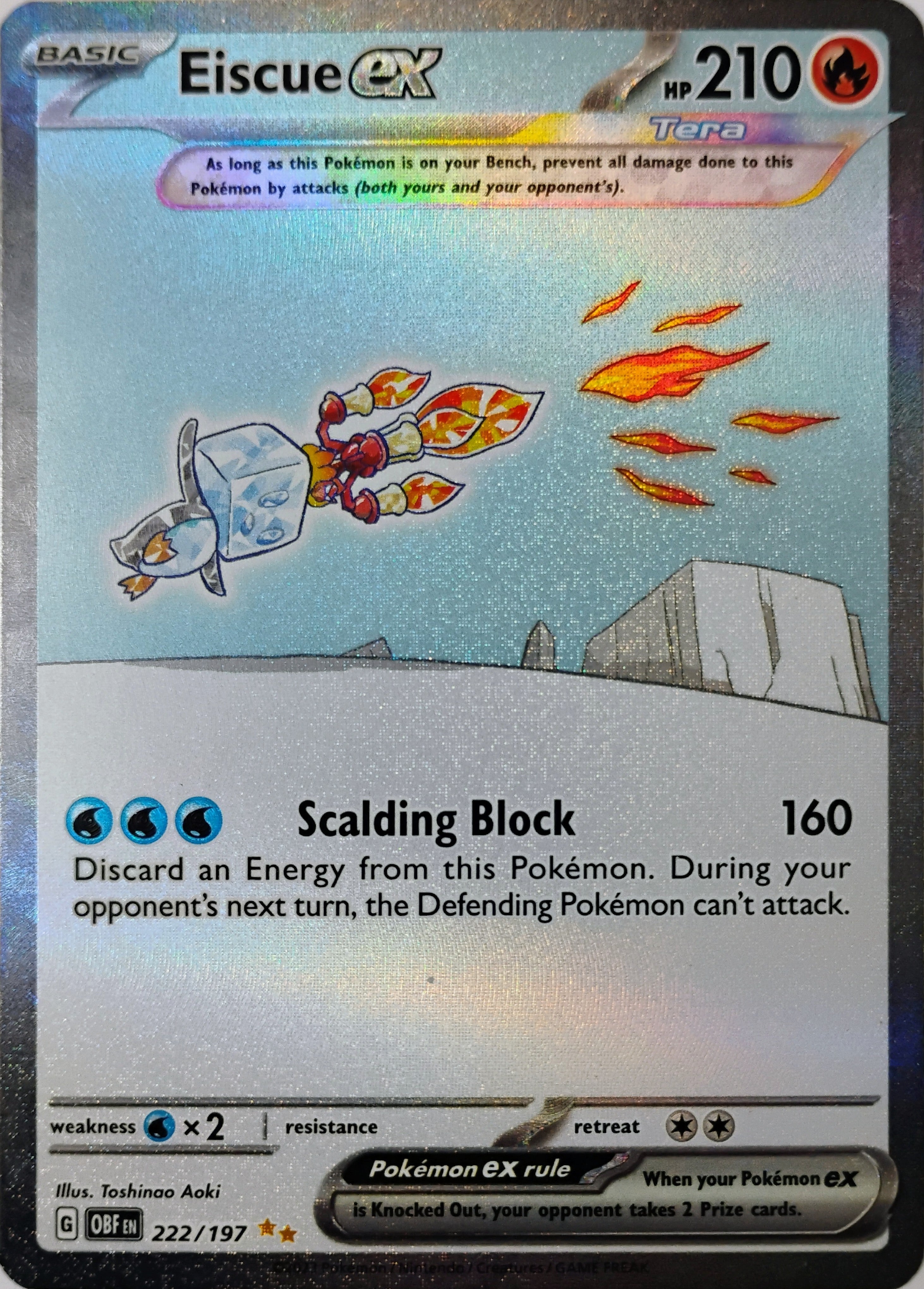 Pokémon tcg Eiscue Ex 222/197
