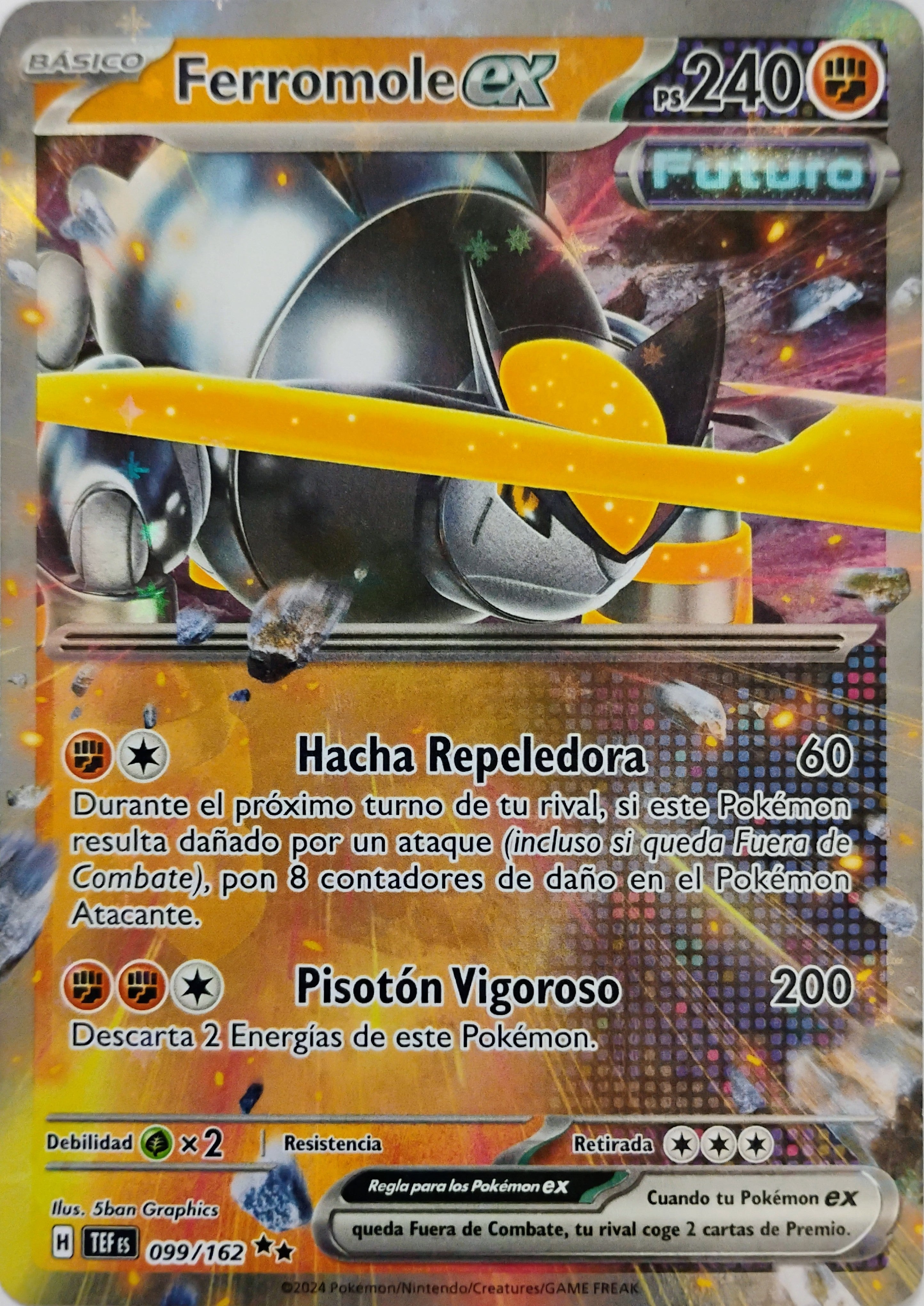 Pokémon tcg Ferromole Ex 099/162 (Español)