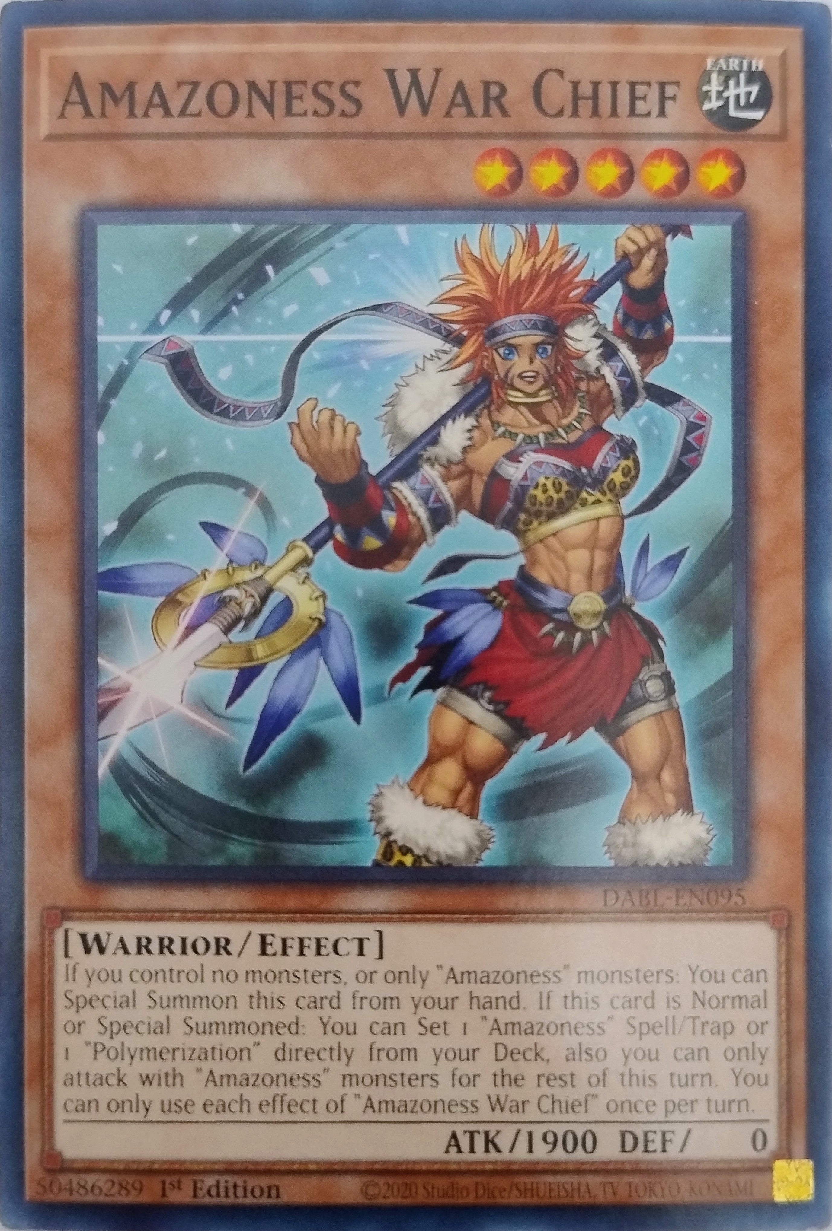 Yugioh! Amazoness War Chief Dabl-095 1st Edition