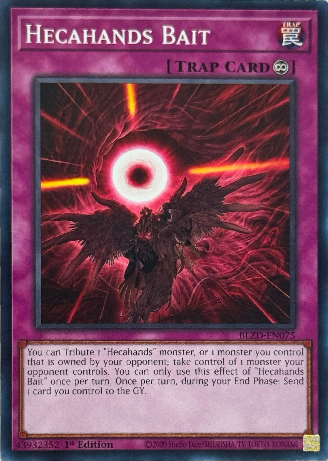 Yugioh! Hecahands Bait BLZD-EN075 1st Edition