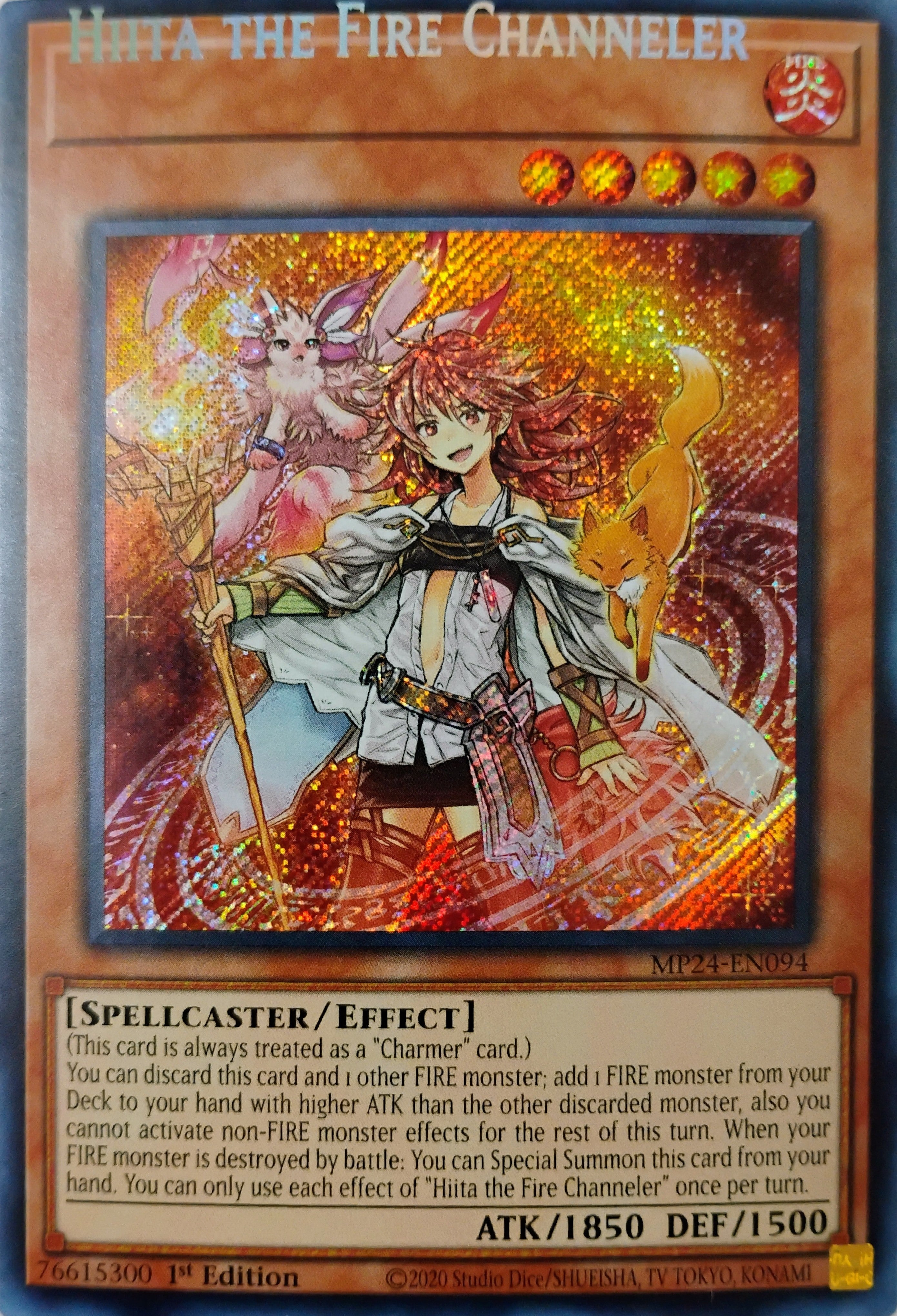 Yugioh! Hiita the Fire Channeler Mp24-en094 Secreta (Error De Impresion)
