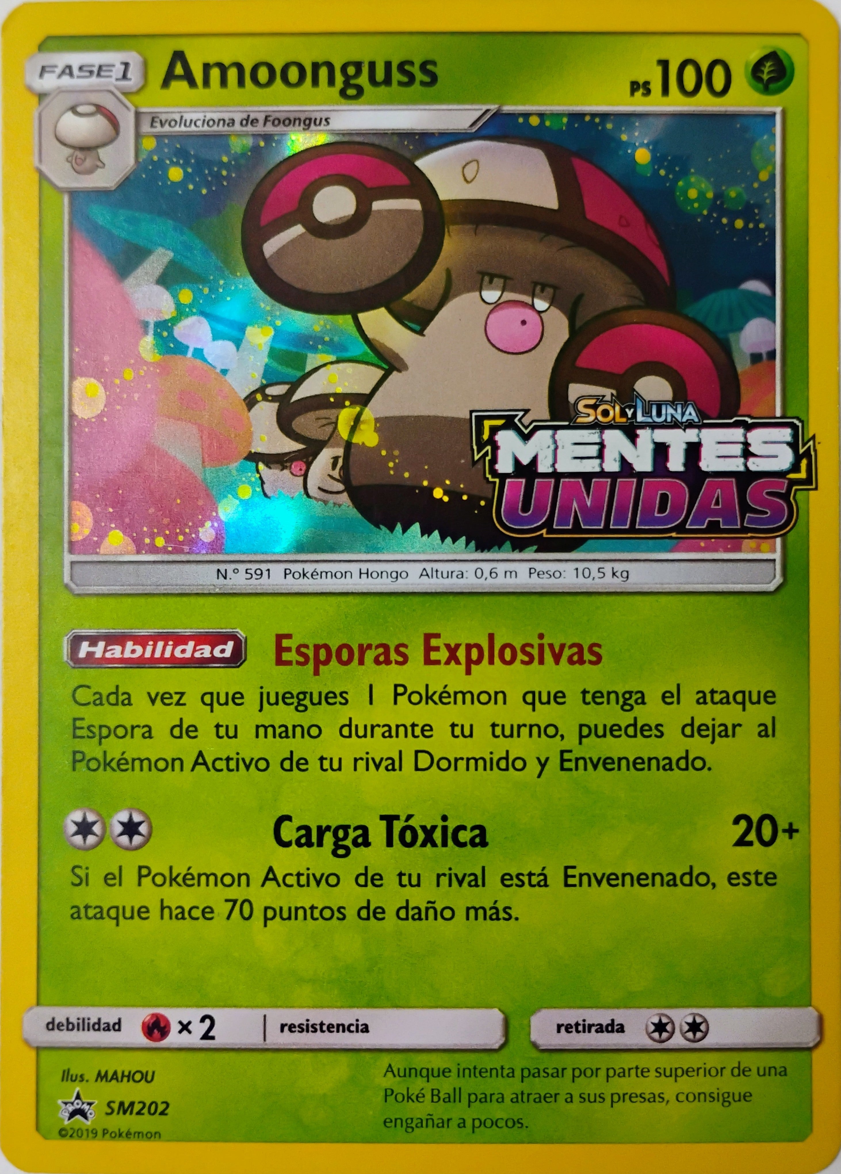 Pokémon tcg Amoonguss Sm202 Holo (Mentes Unidas)