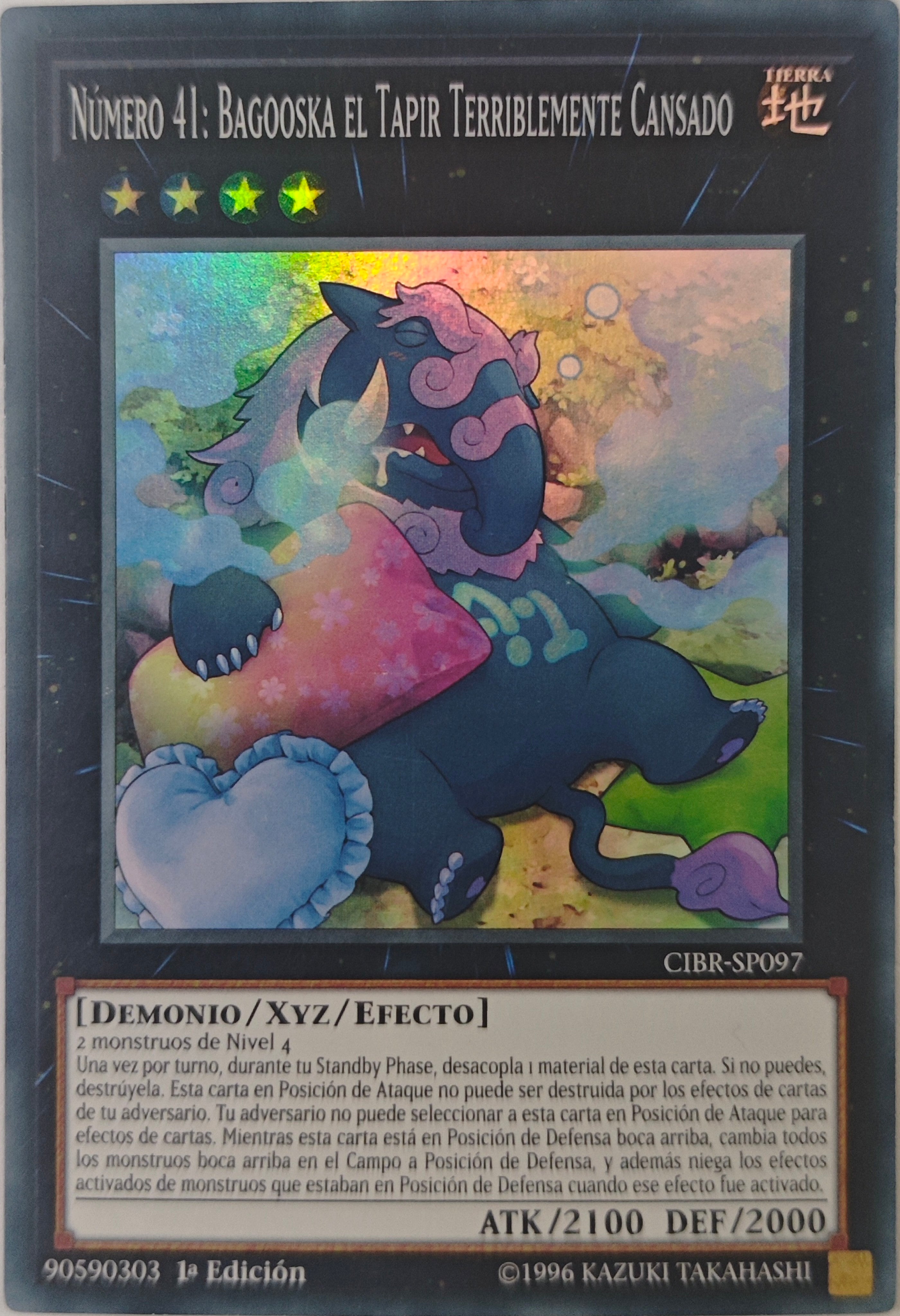 Yugioh! Número 41: Bagooska El Tapir Terriblemente Cansado Cibr-Sp097 1st Edition Super
