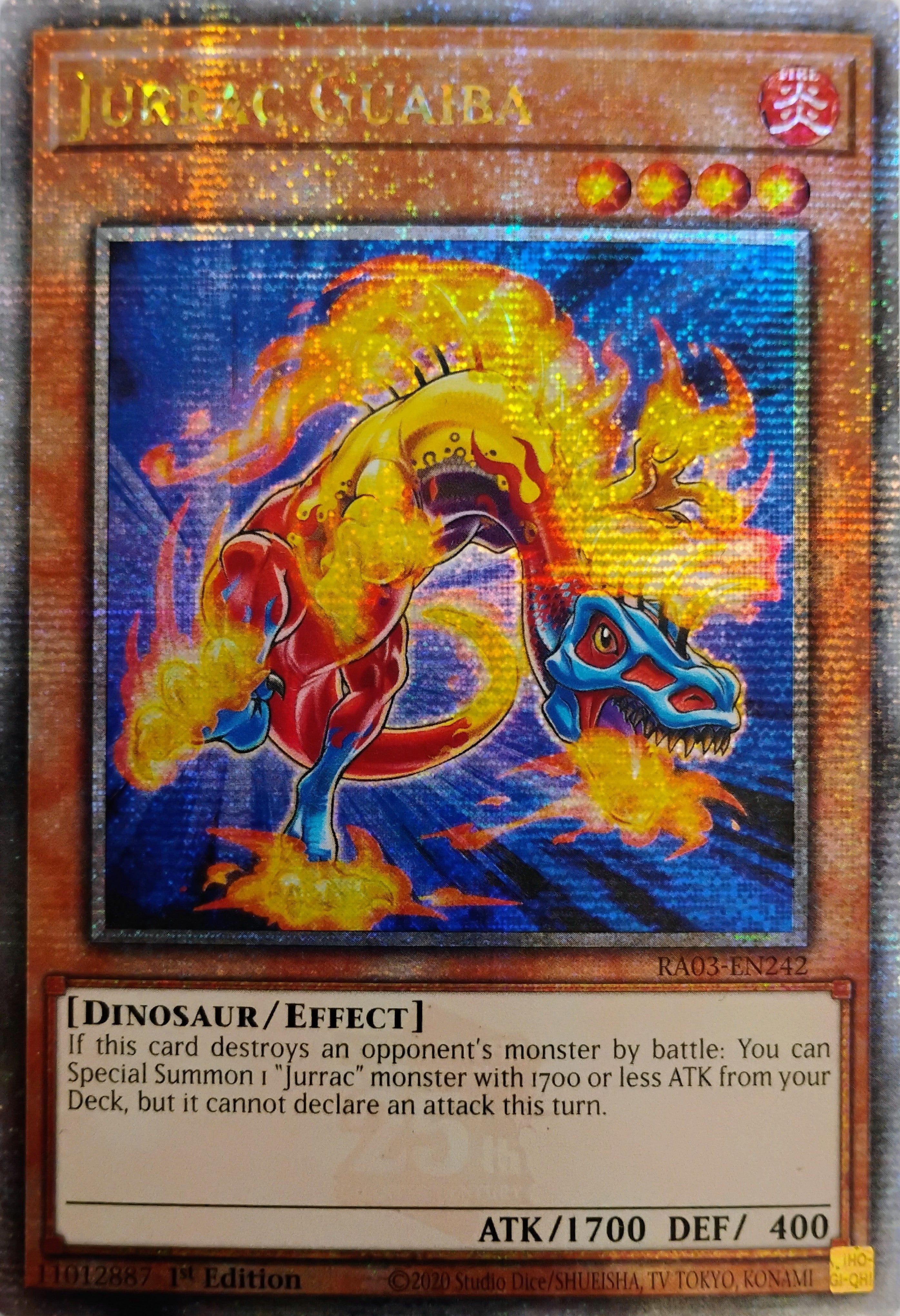 Yugioh! Jurrac Guaiba Ra03-en242 Quarter Century