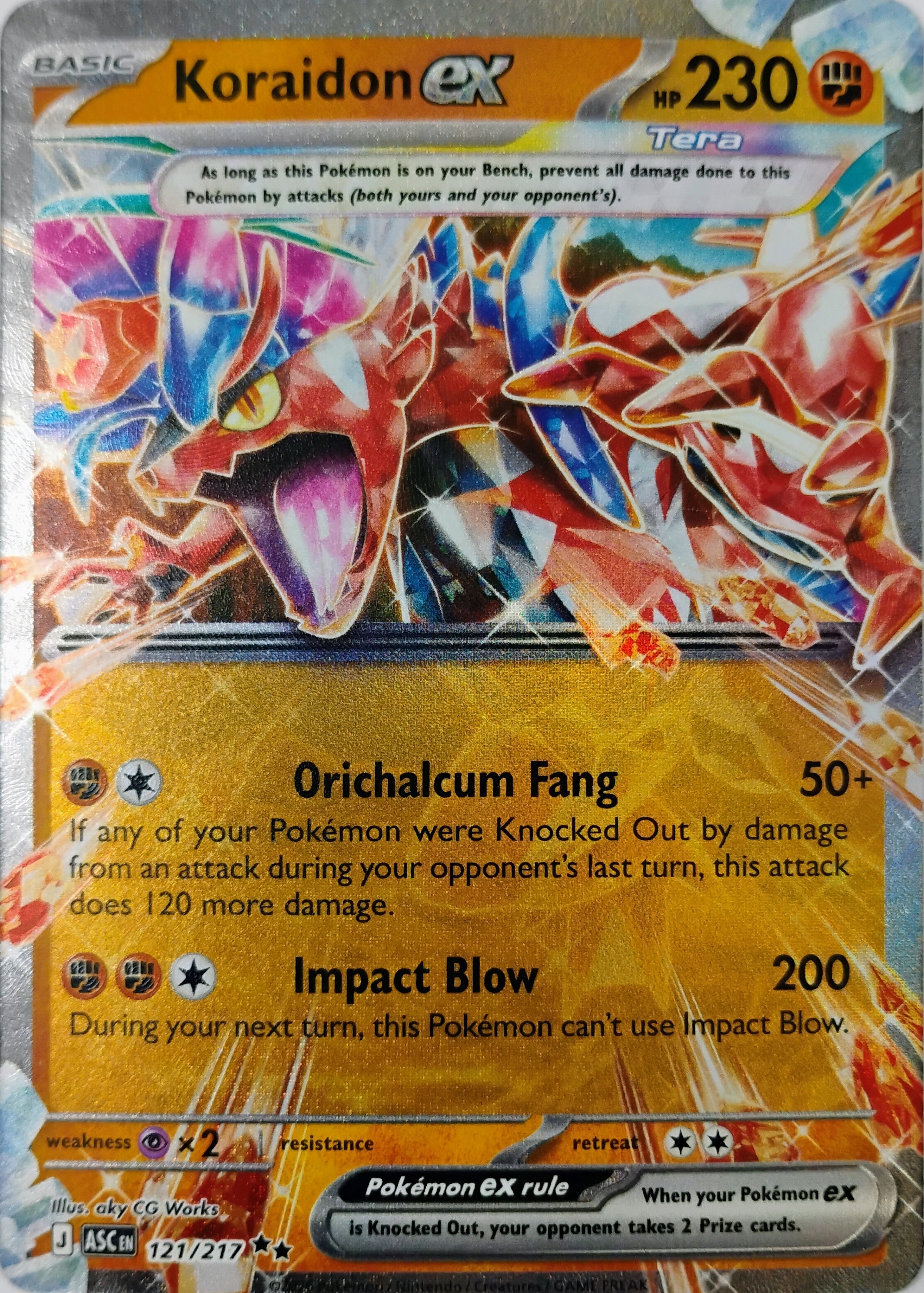 Pokémon tcg Koraidon Ex 121/217