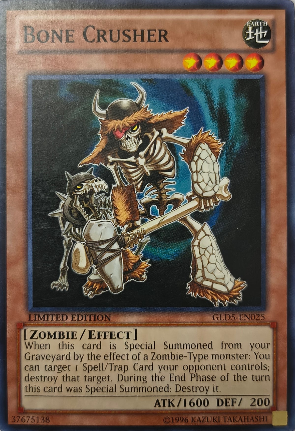 Yugioh! Bone Crusher Gld5-en025 Limited Edition