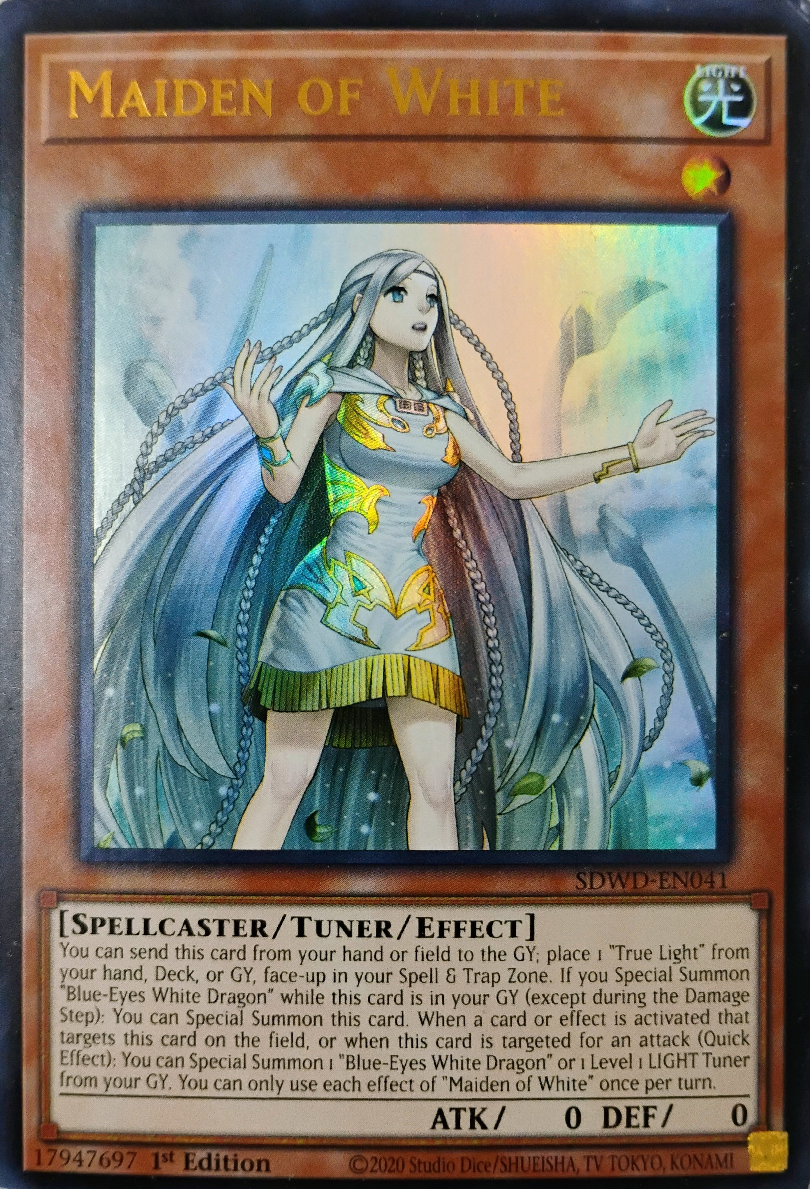 Yugioh! Maiden of White Sdwd-en041 1st edition Ultra Rare