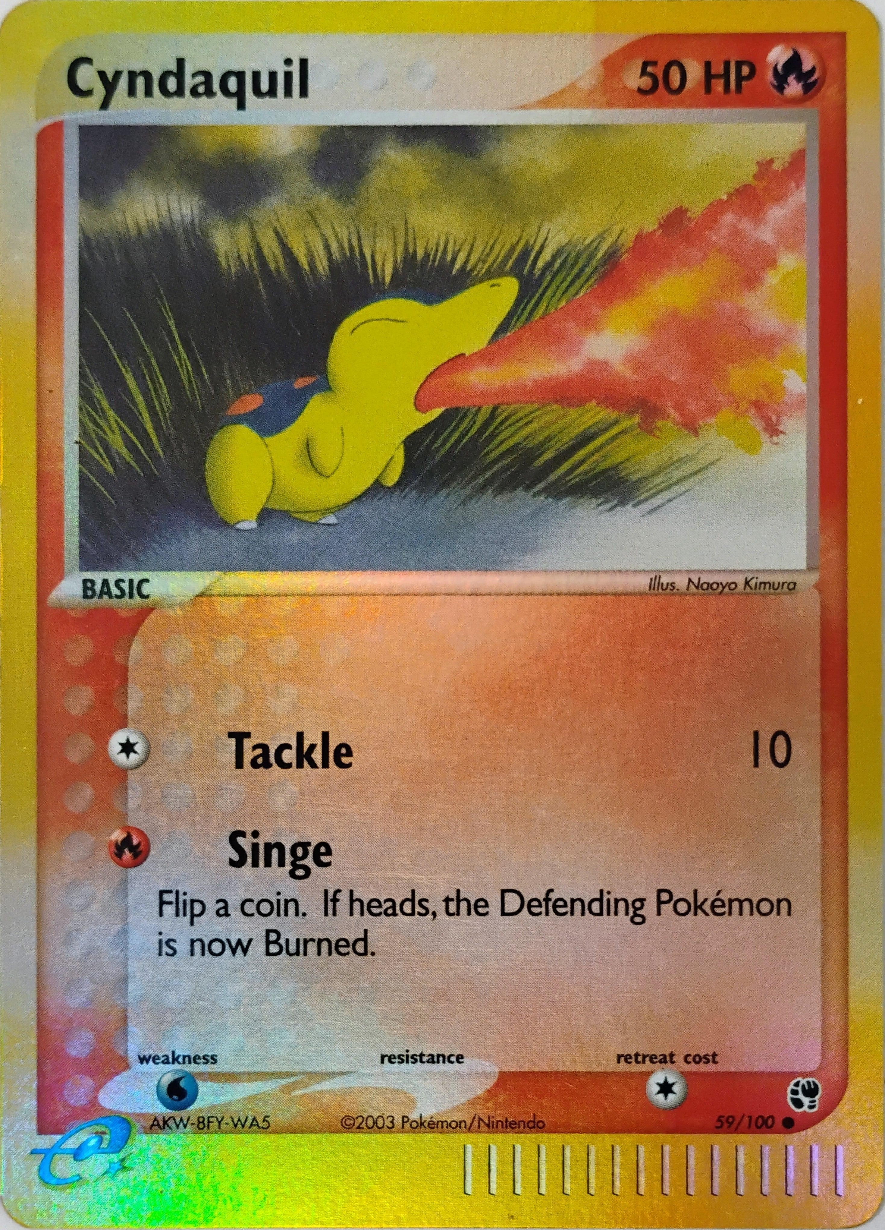 Pokémon tcg Cyndaquil 59/100 Reverse