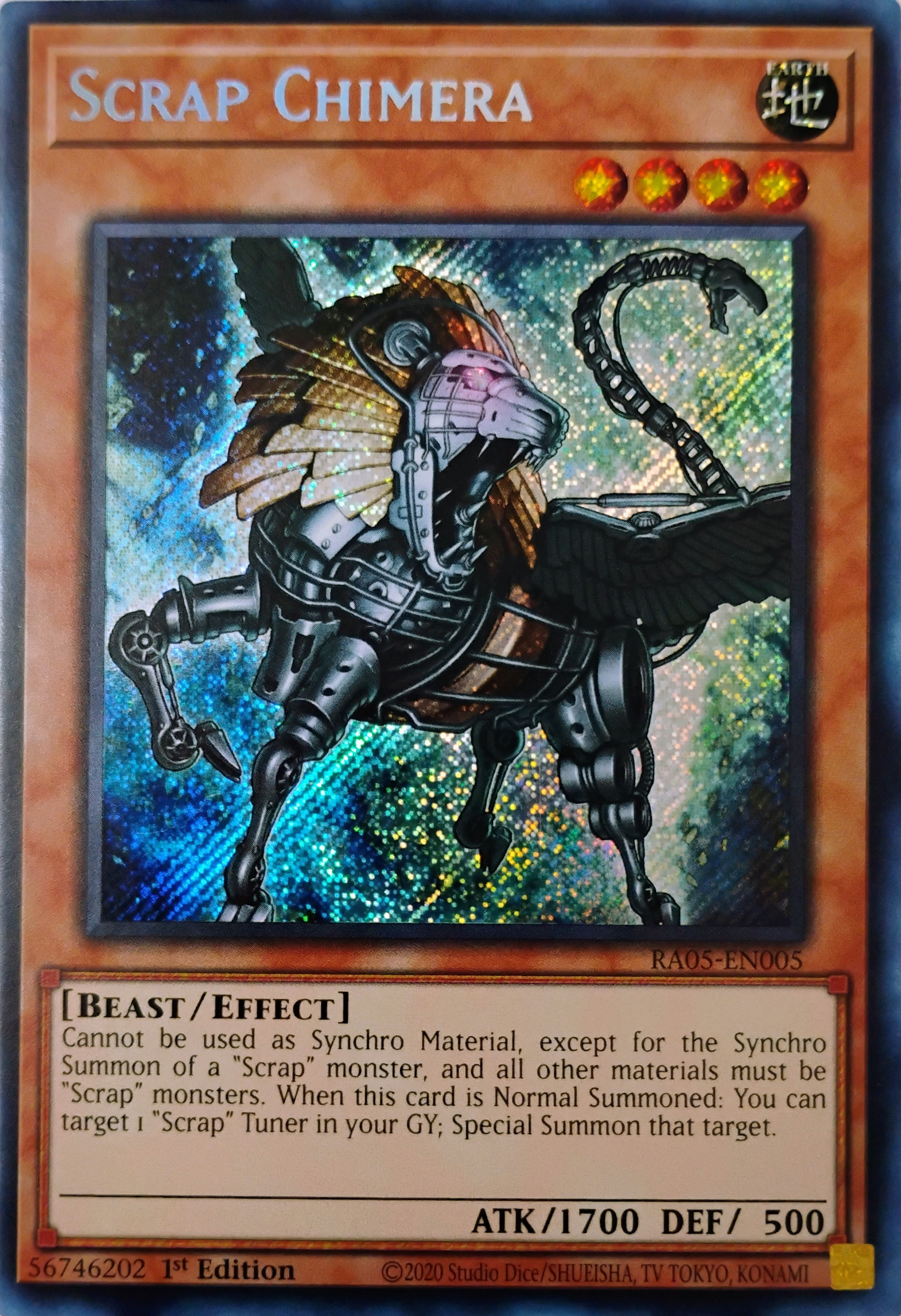 Yugioh! Scrap Chimera Ra05-en005 1st edition Secreta