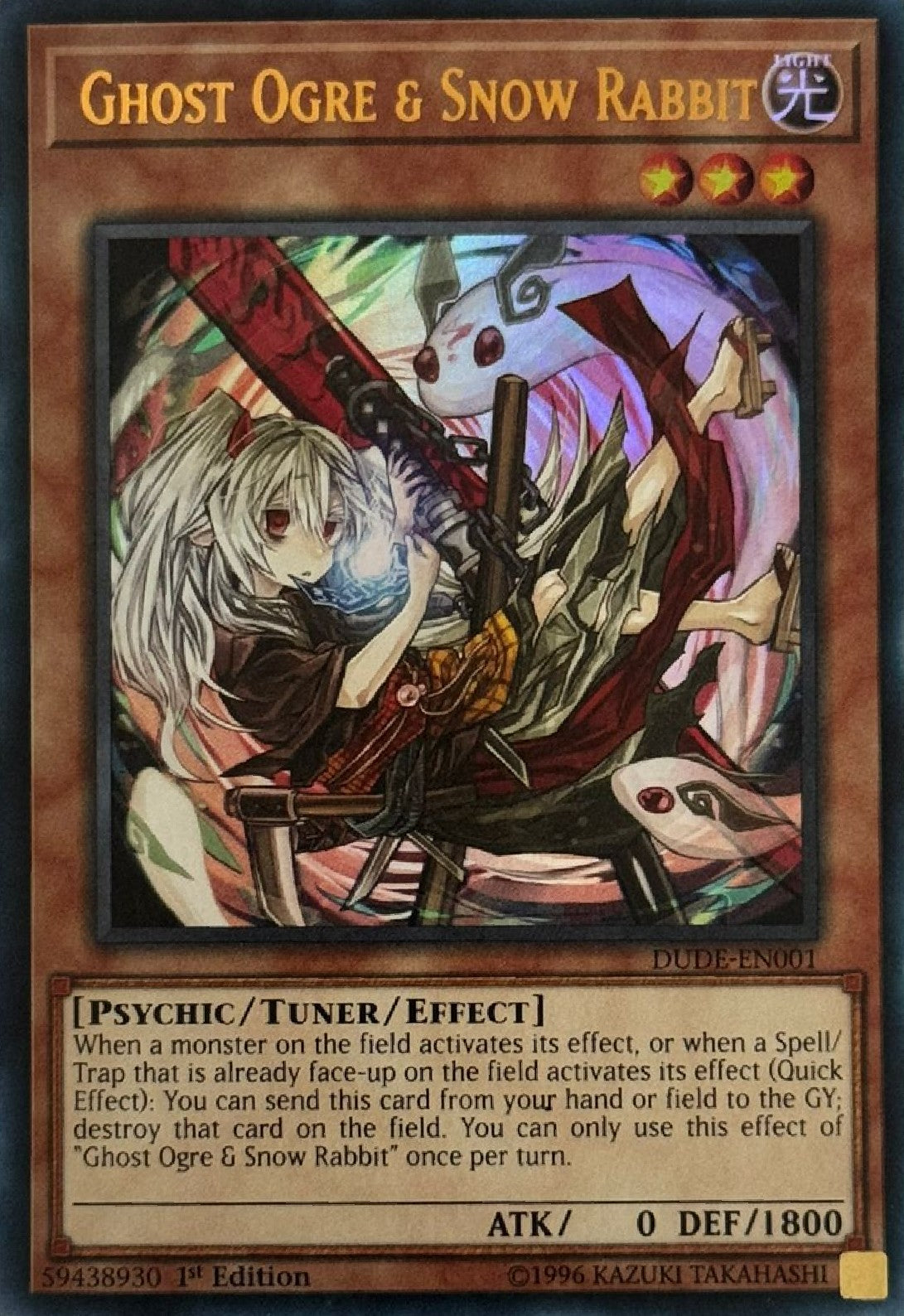 Yugioh! Ghost Ogre & Snow Rabbit DUDE-EN001 1st Editon Ultra Rare
