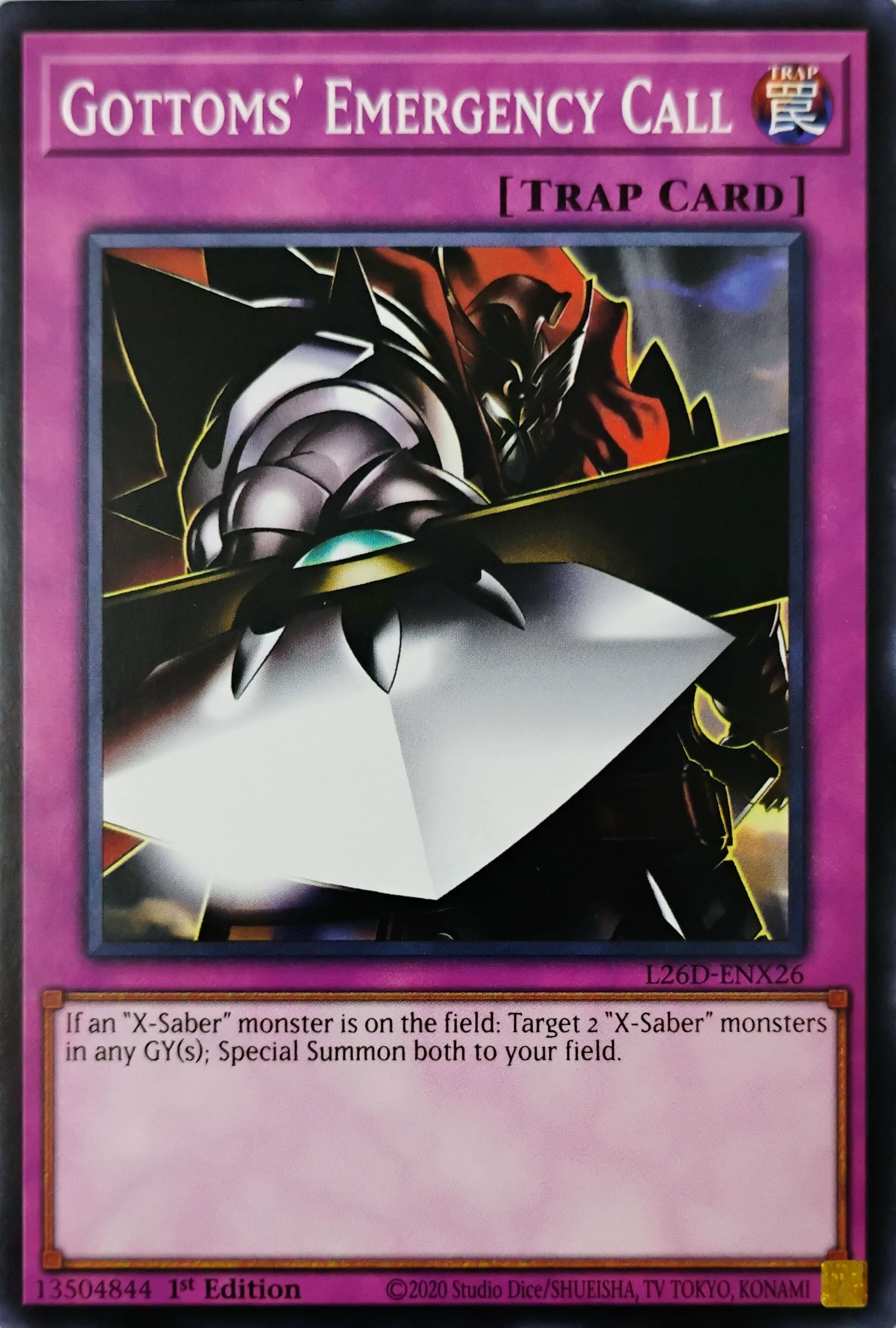 Yugioh! Gottoms' Emergency Call L26D-ENX26 1st edition