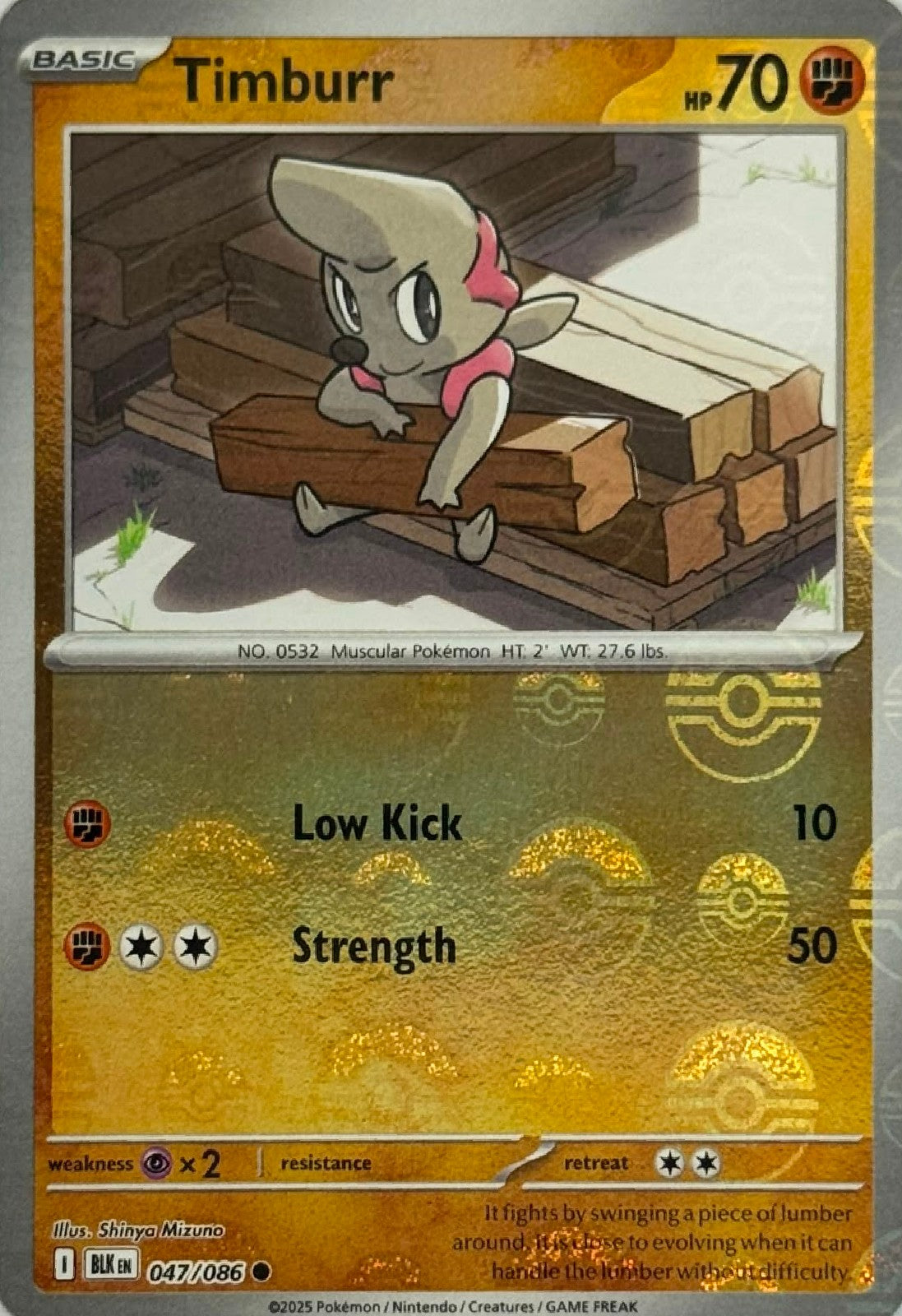 Pokémon Tcg Timburr 047/086 (Poke Ball)