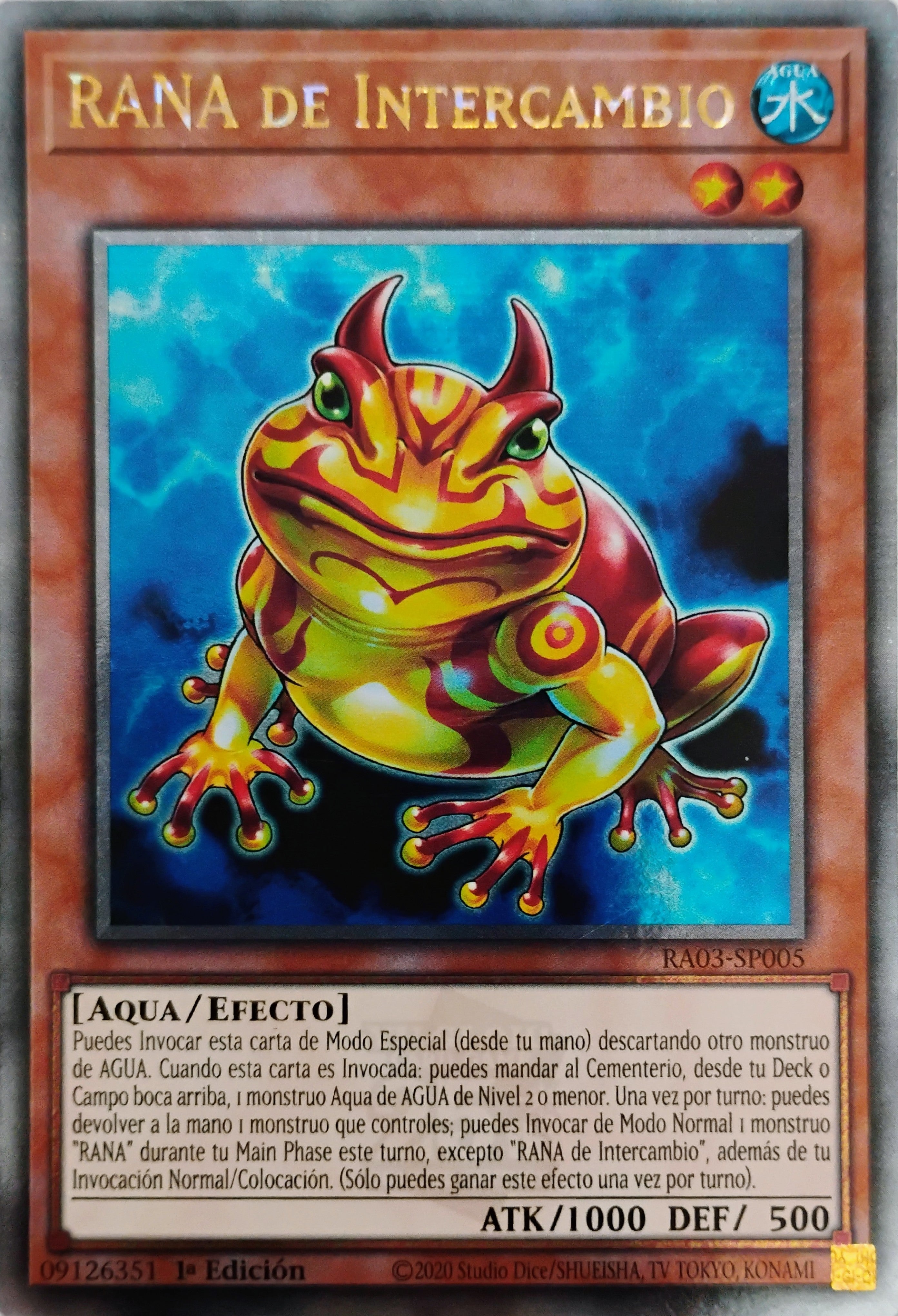 Yugioh! RANA De Intercambio Ra03-sp005 1st edito Quarter Century