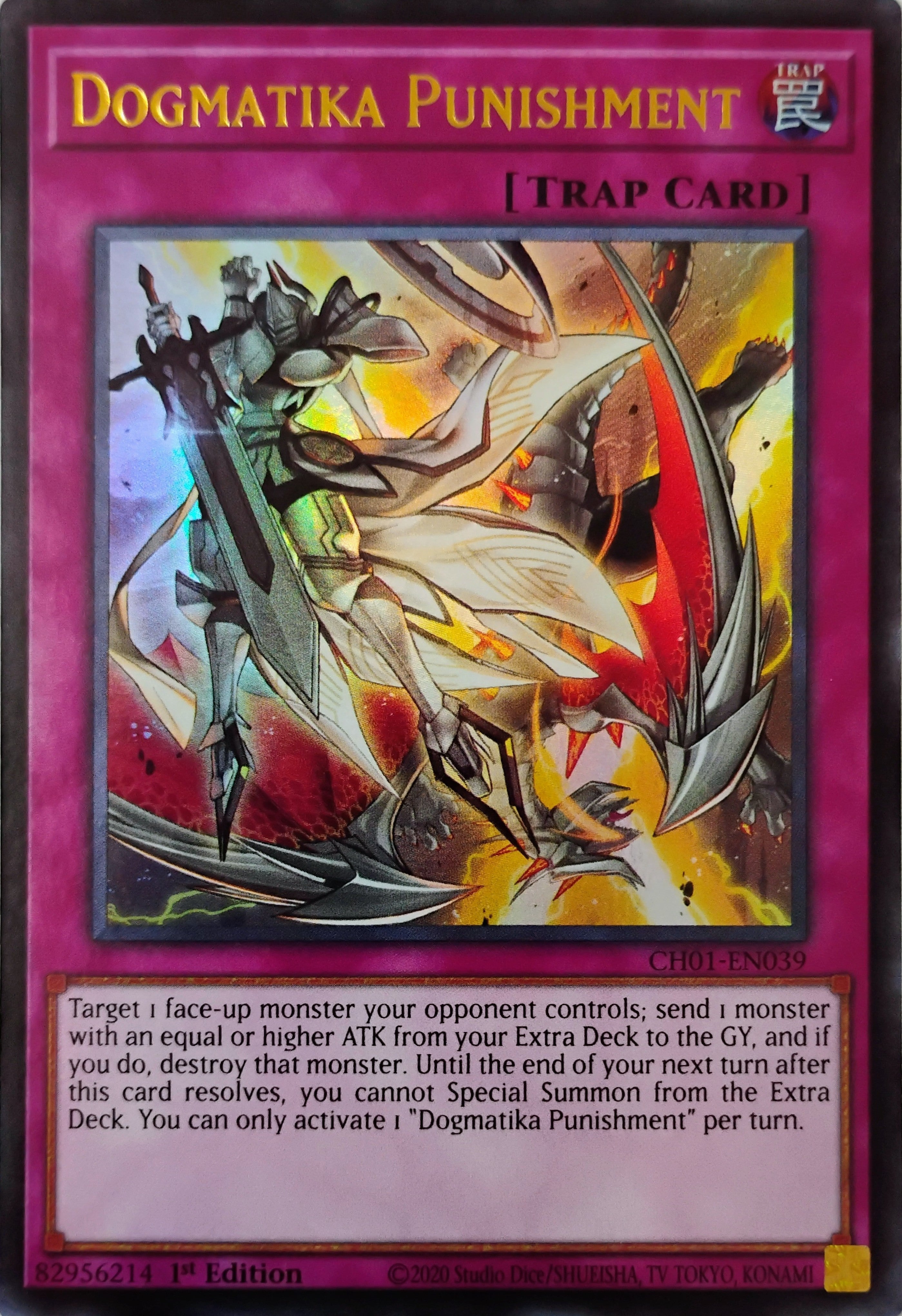Yugioh! Dogmatika Punishment Ch01-en039 1st edition Ultra Rare