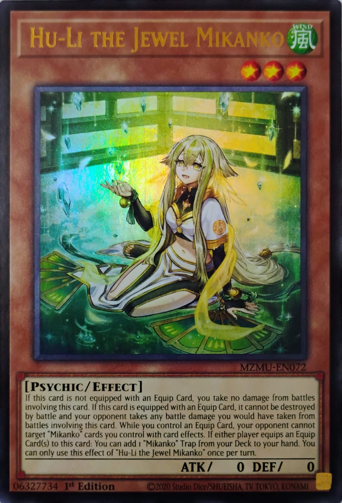 Yugioh! Hu-Li The Jewel Mikanko Mzmu-en072 1st Edition Ultra