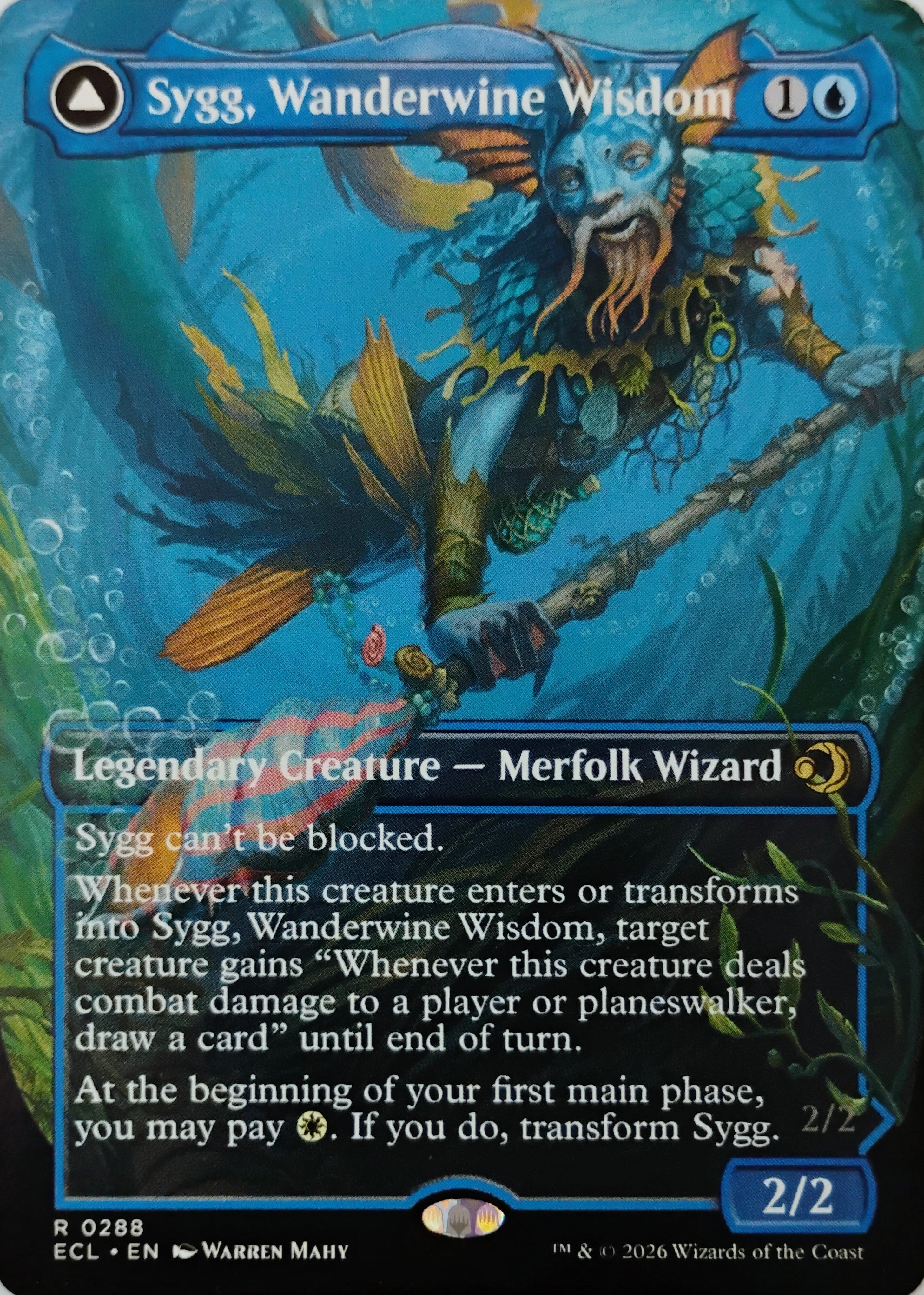 Magic tcg Sygg, Wanderwine Wisdom // Sygg, Wanderbrine Shield 0288 Borderless