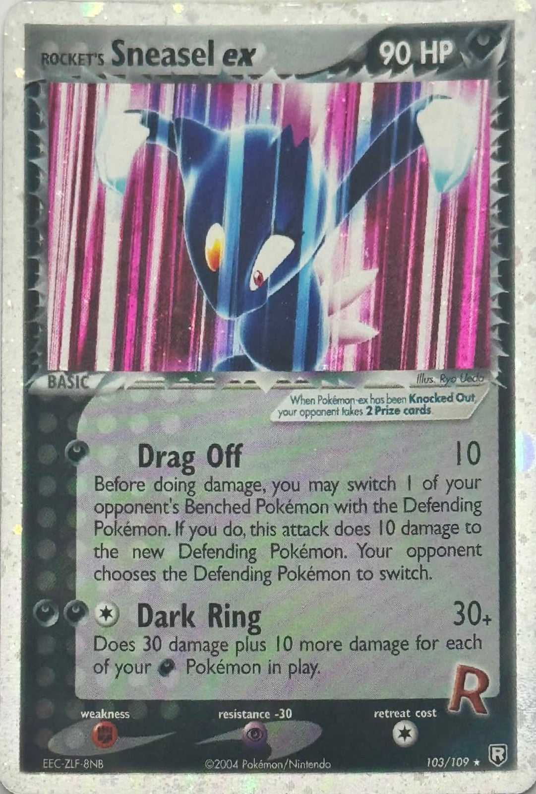 Pokémon Tcg Rocket's Sneasel Ex 103/109