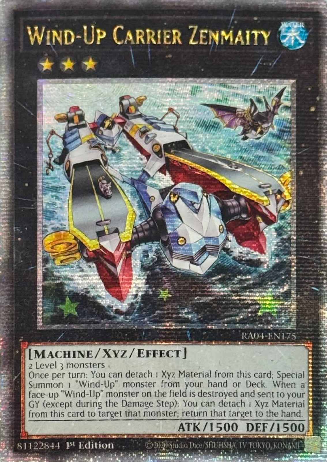 Yugioh! Wind-Up Carrier Zenmaity RA04-EN175 1st Edition Quarter