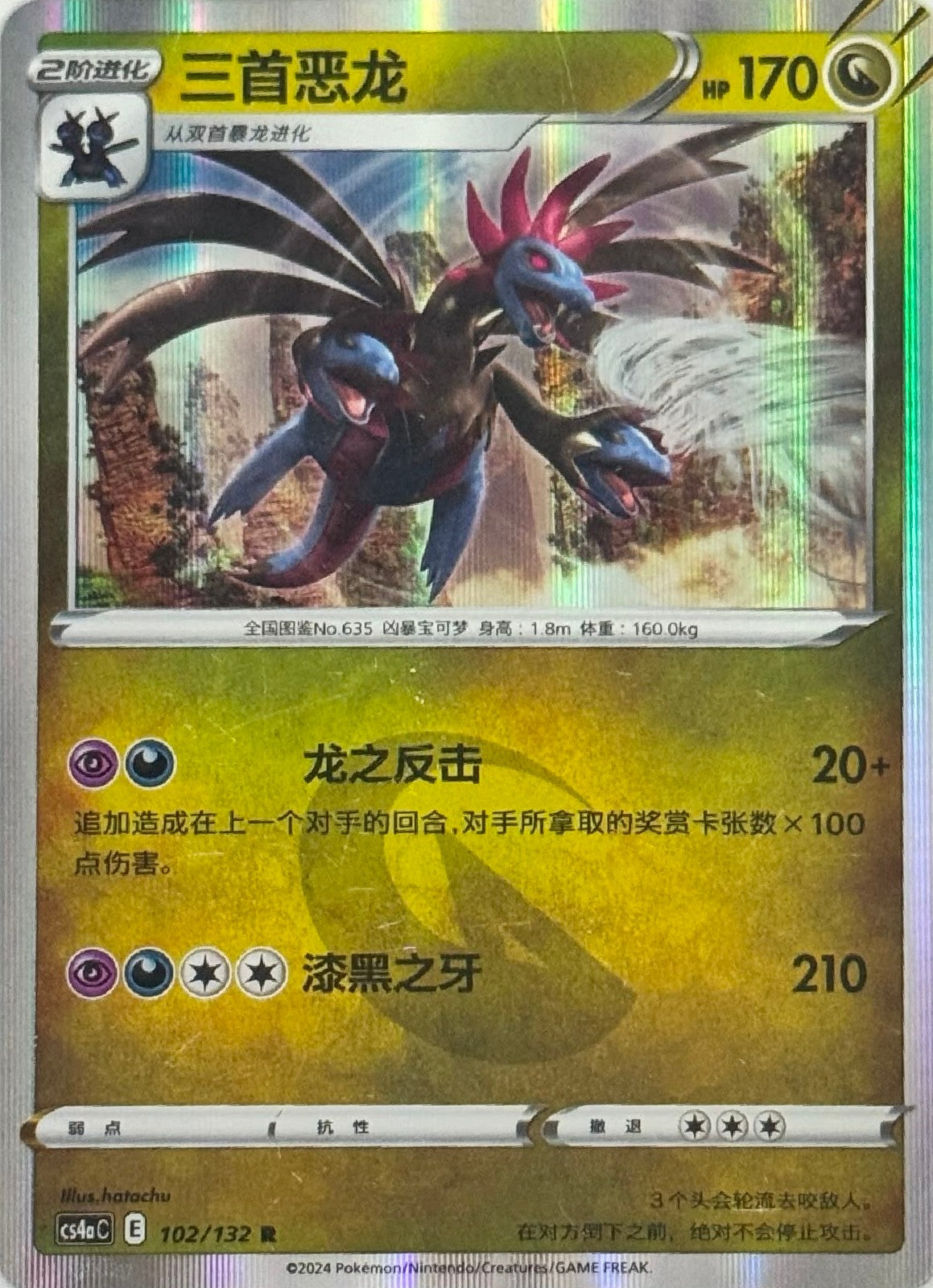Pokémon Tcg Hydreigon 102/132 Holo (Chino)