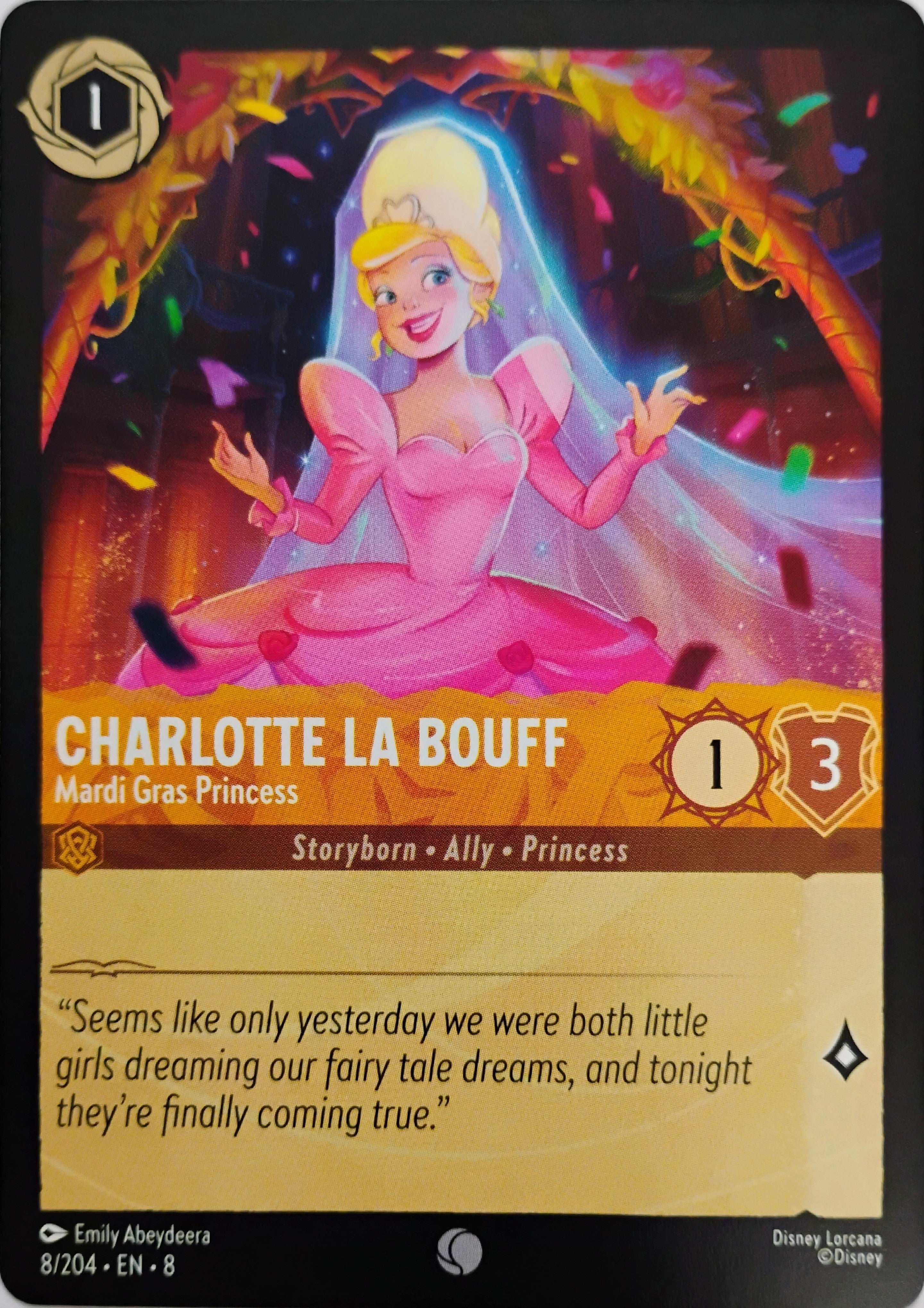 Disney Lorcana Charlotte la Bouff 8/204