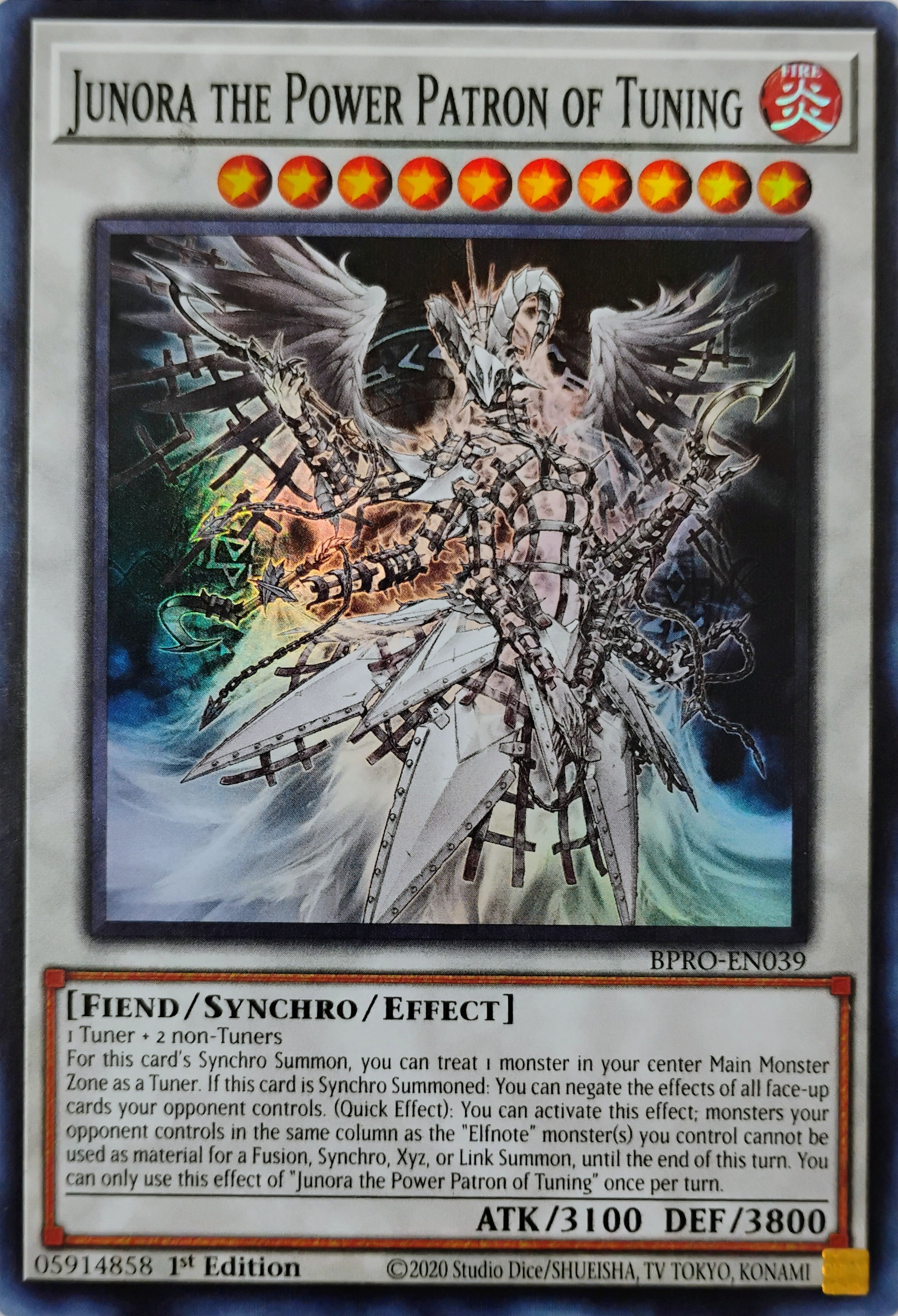 Yugioh! Junora The Power Patron Of Tuning Bpro-en039 Super Rare