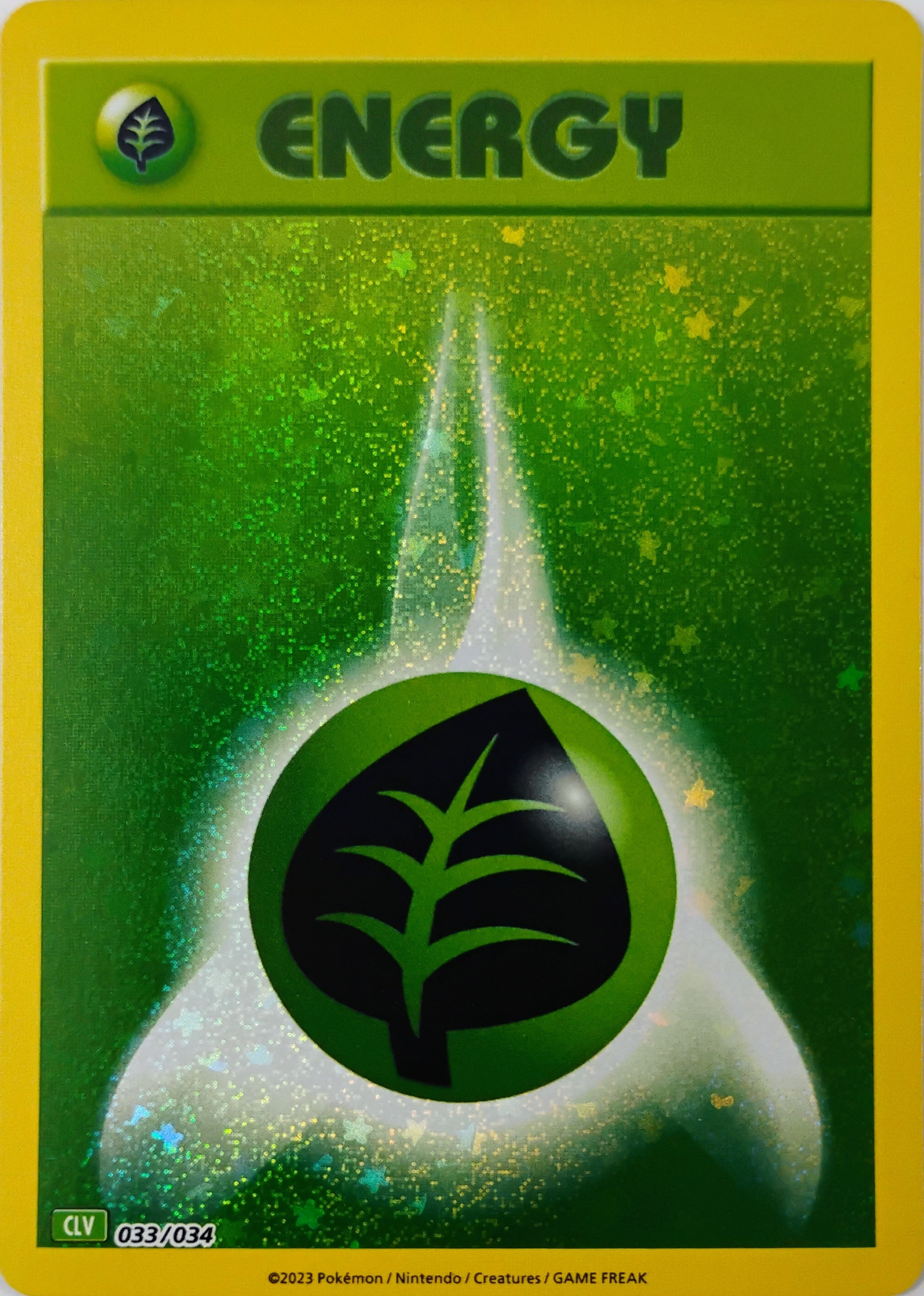 Pokémon tcg Basic Grass Energy 033/034 Cosmo (Clv)
