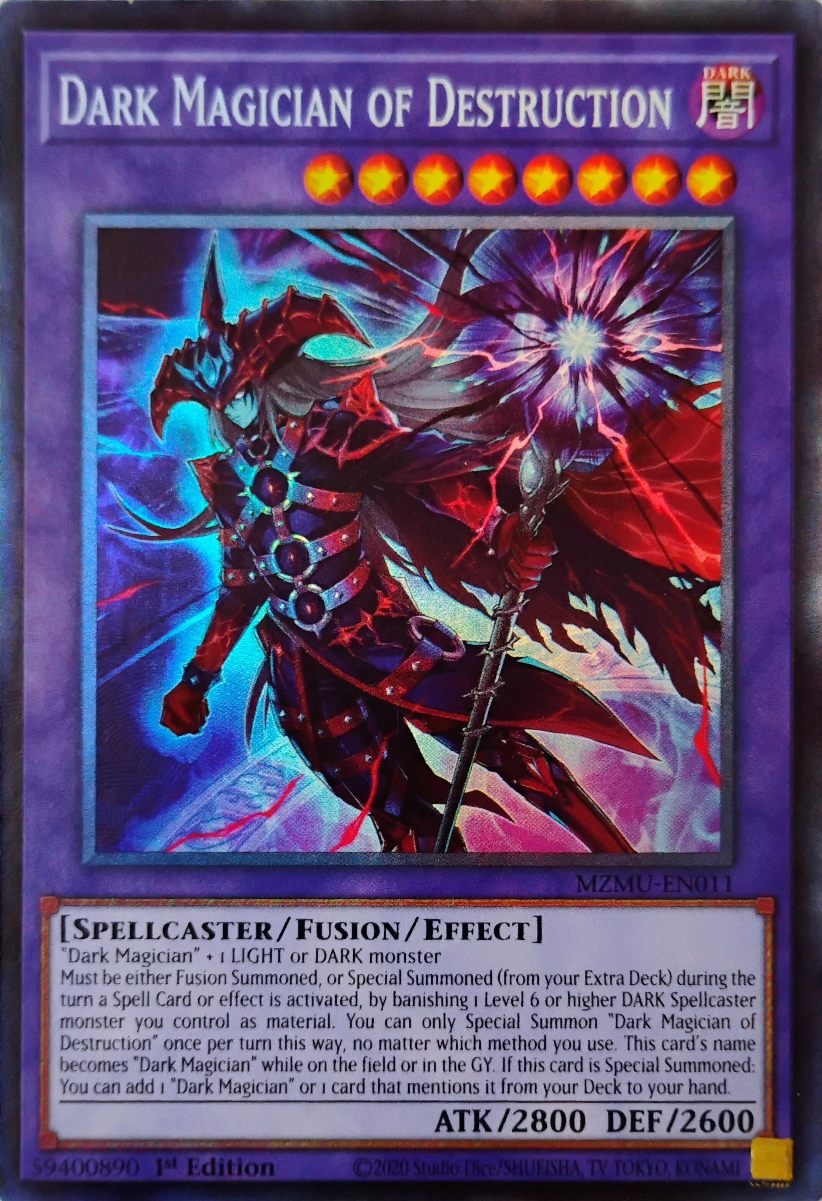 Yugioh! Dark magician Of Chaos Mzmu-en011 Collector rare