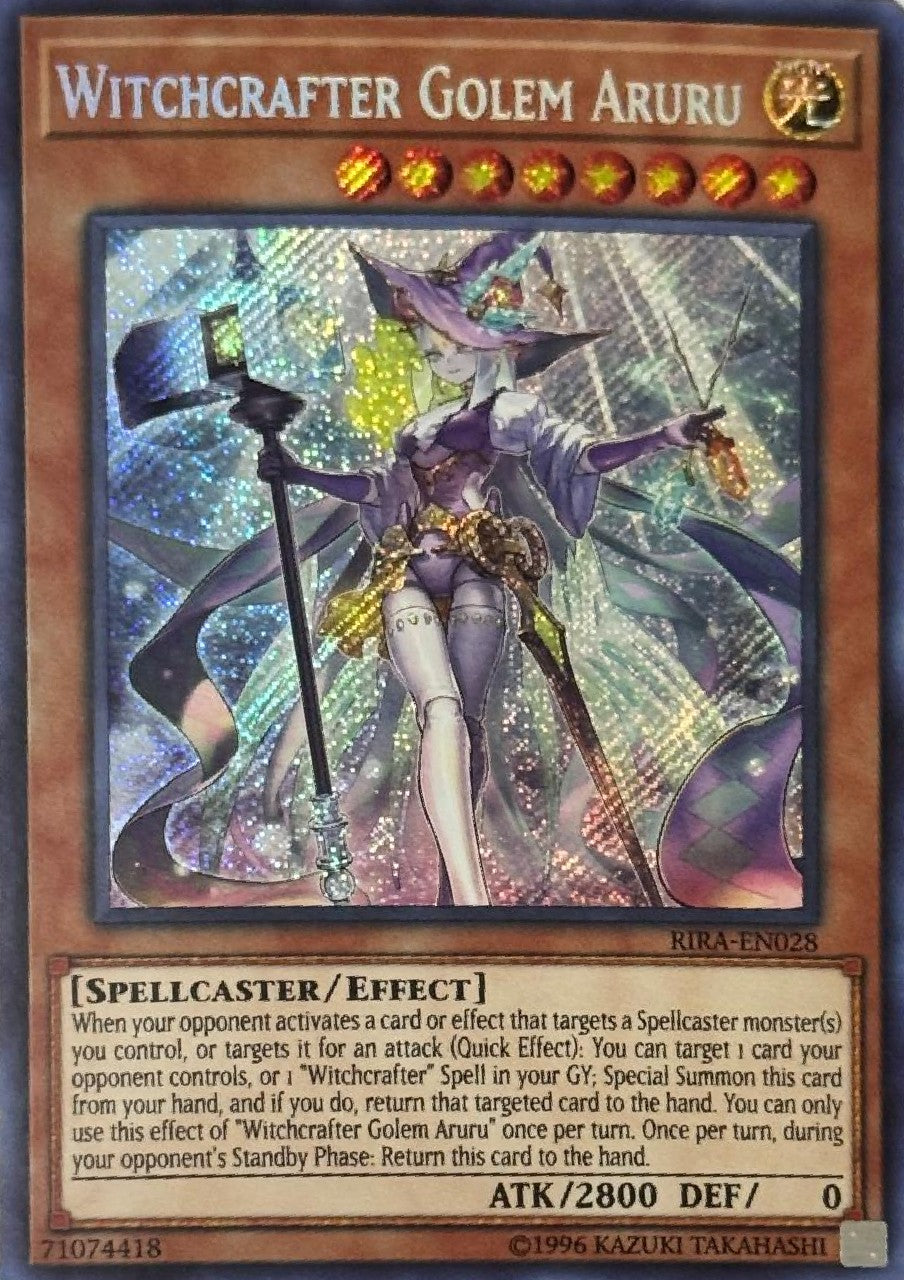 Yugioh! Witchcrafter Golem Aruru RIRA-EN028 Secret