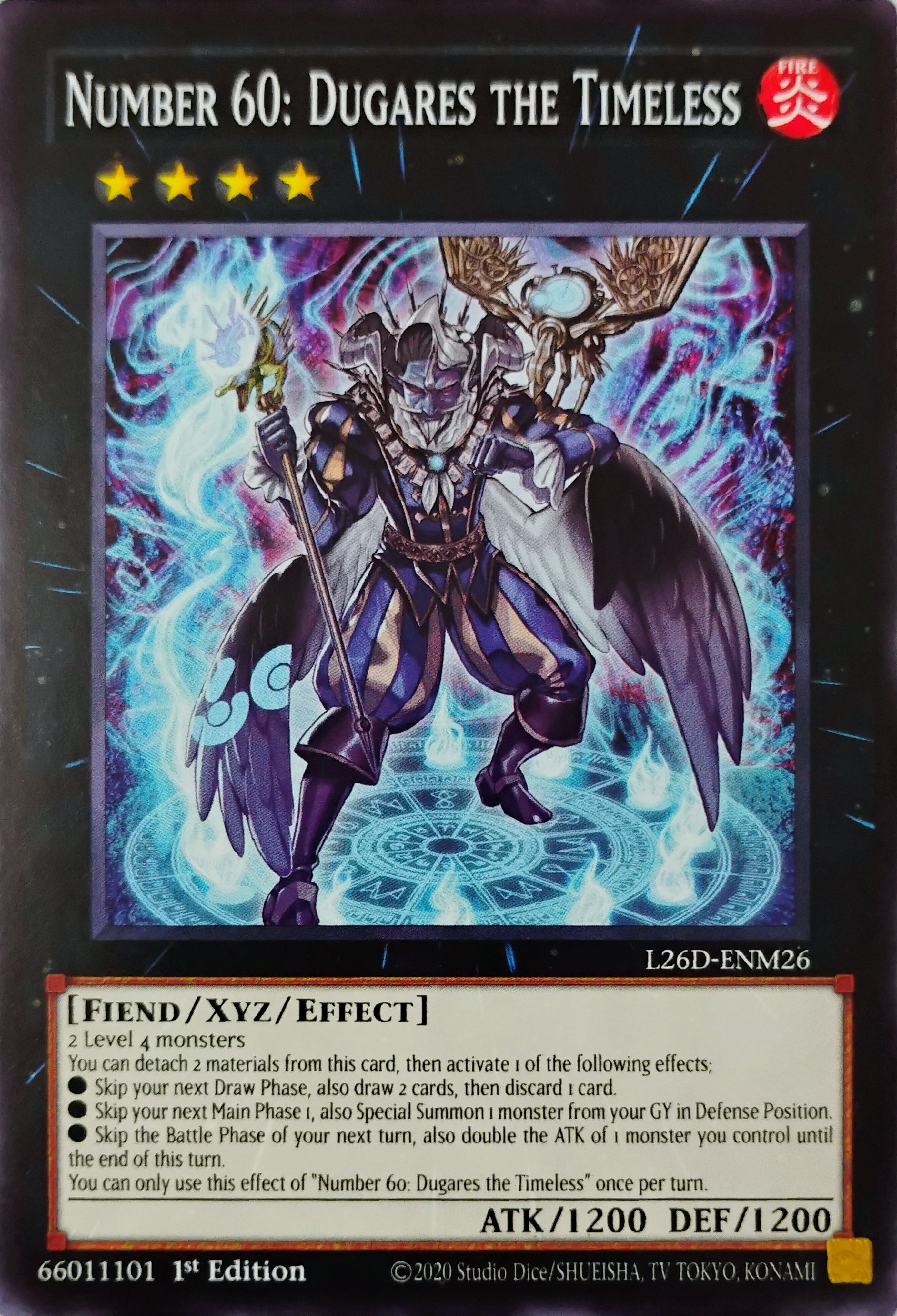 Yugioh! Number 60: Dugares The Timeless L26D-ENM26 1st edition