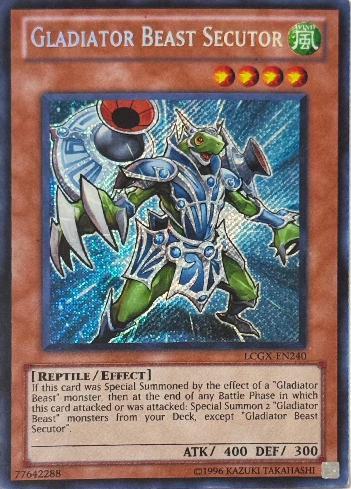 Yugioh! Gladiator Beast Secutor LCGX-EN240 Secret